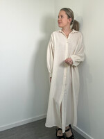 ECRU SHIRT DRESS one size