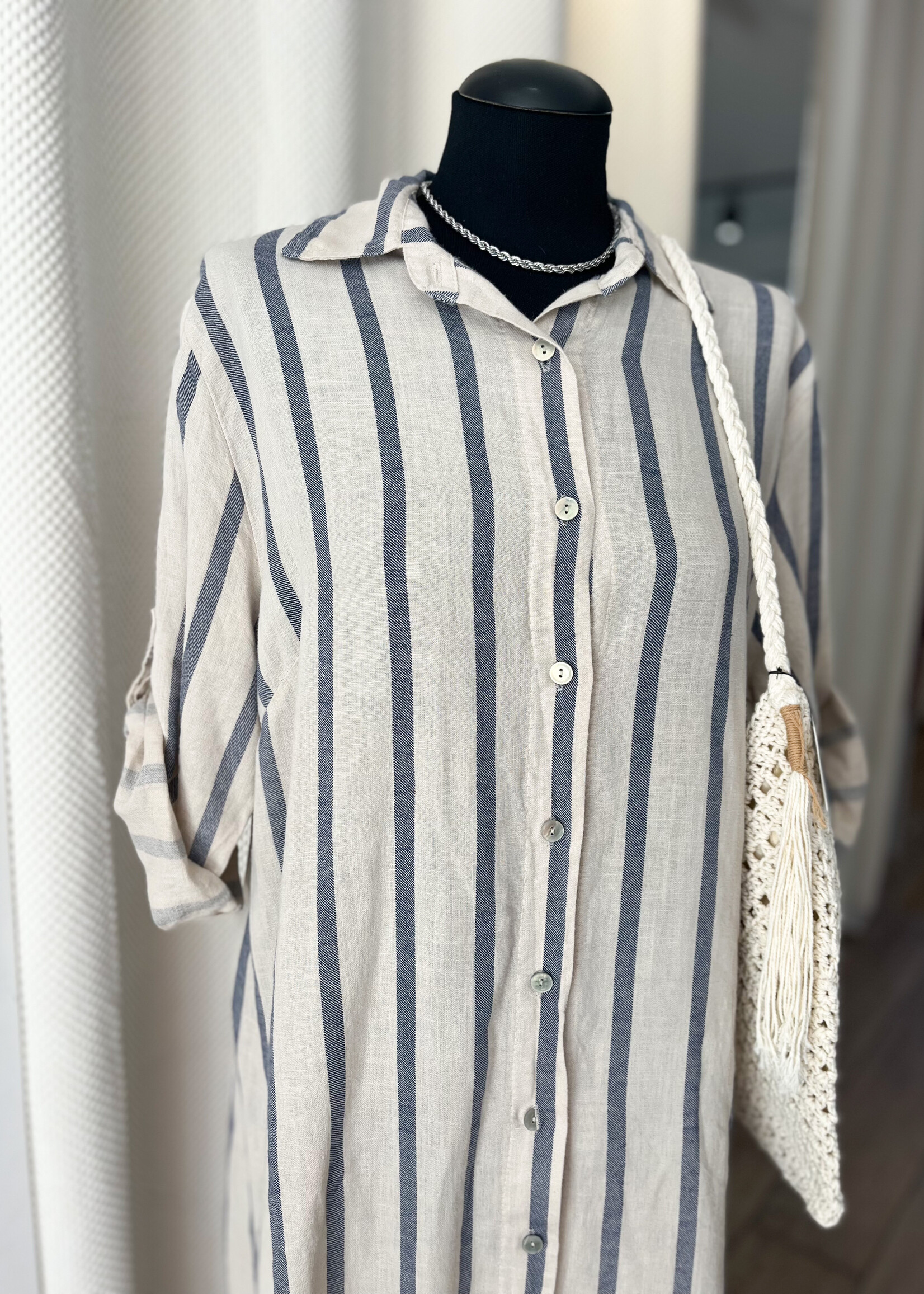STRIPE BEIGE DRESS
