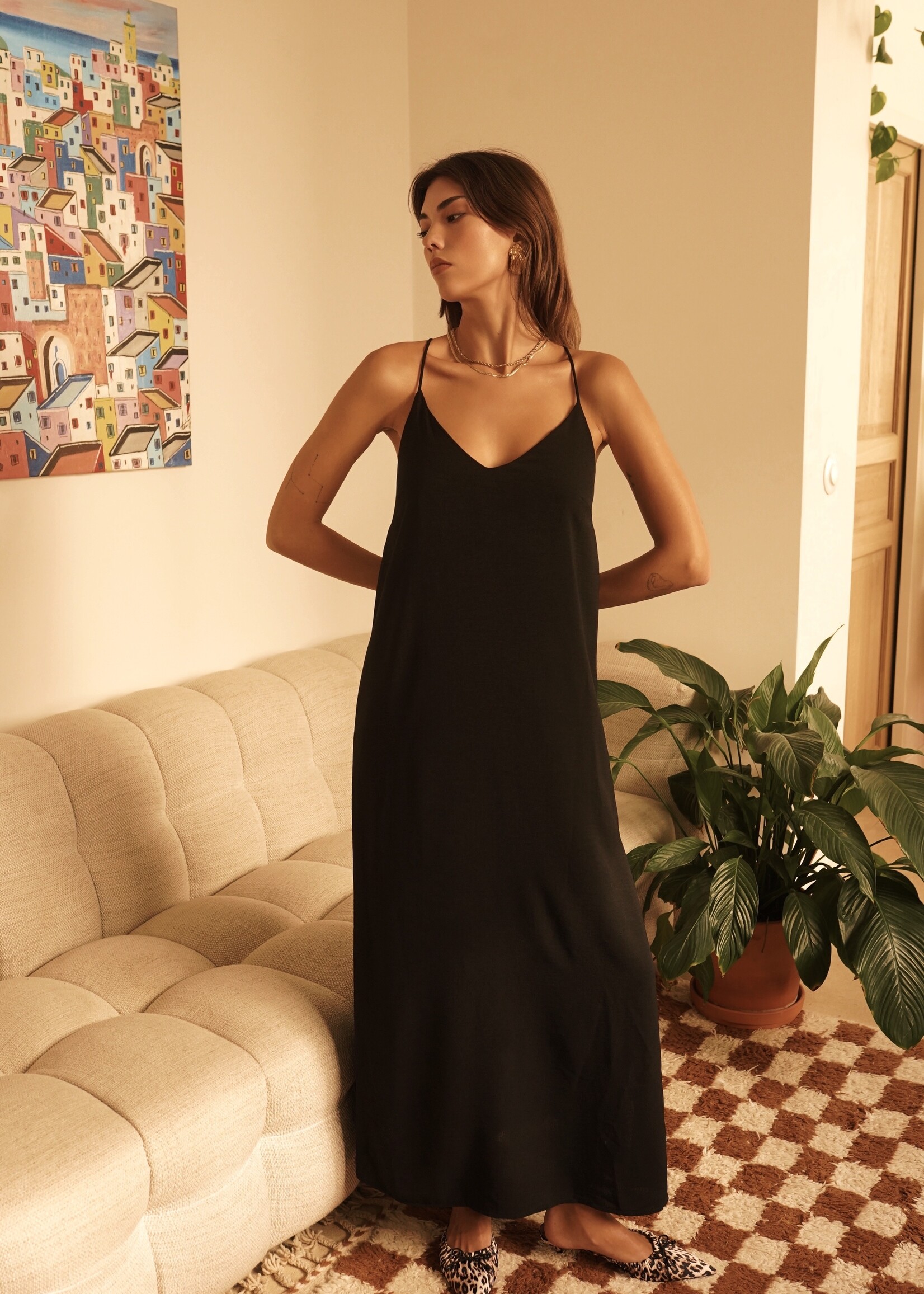 BLACK LUNA DRESS