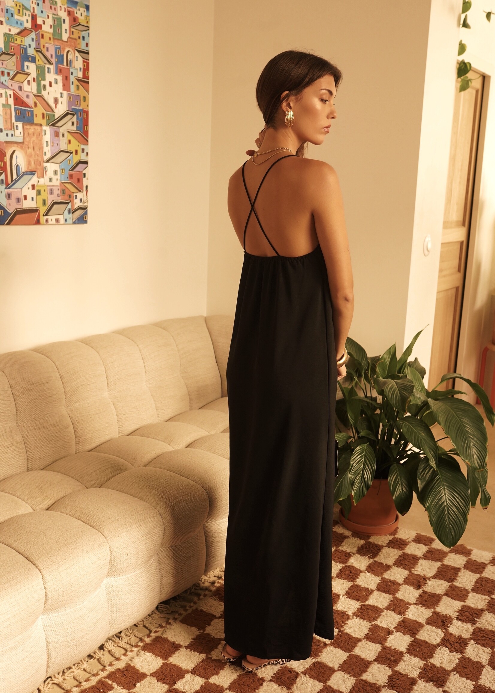 BLACK LUNA DRESS