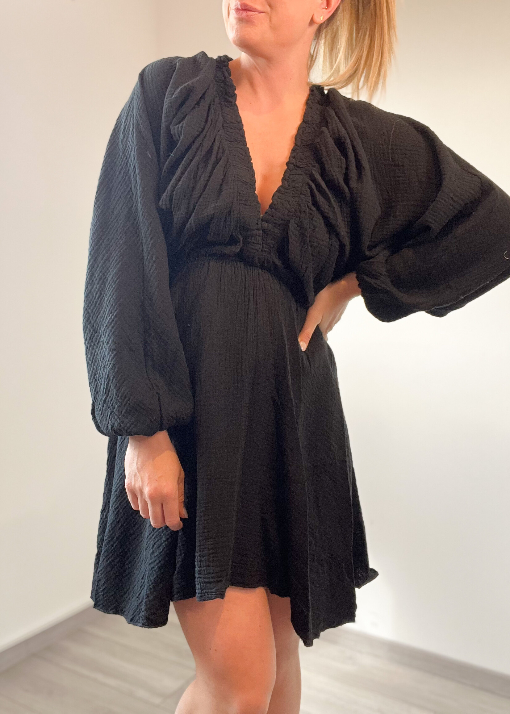 BLACK TETRA DRESS one size
