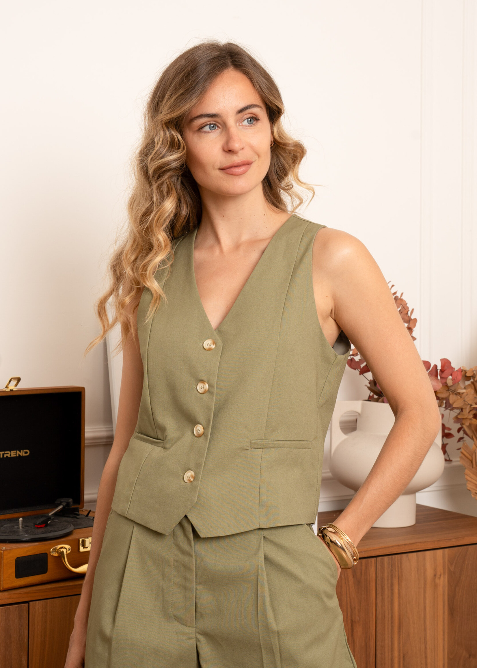 KAKI COSTUME VESTE