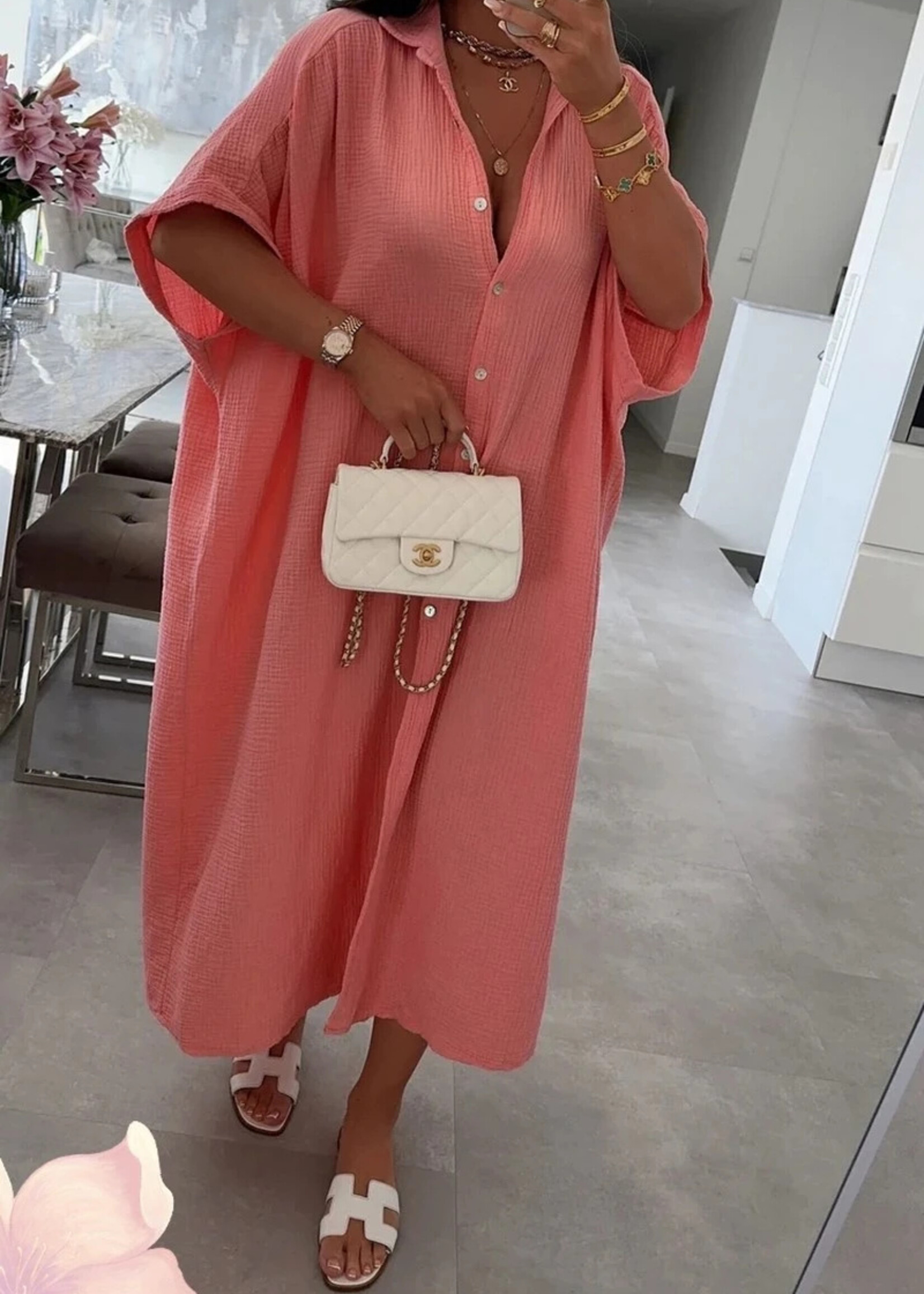 PEACH CHARLIE DRESS one size