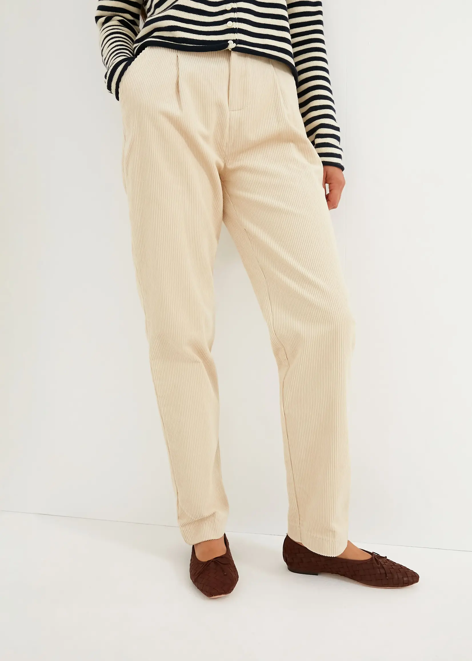 KATE CORDUROY OFFWHITE PANTS