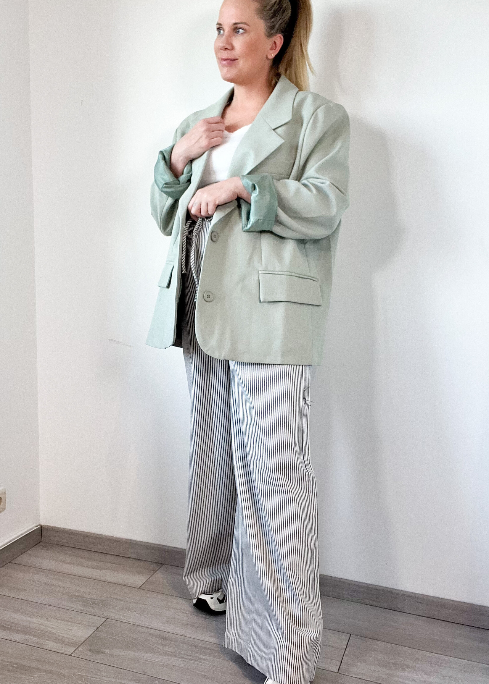 WIDE STRIPE PANTS One size