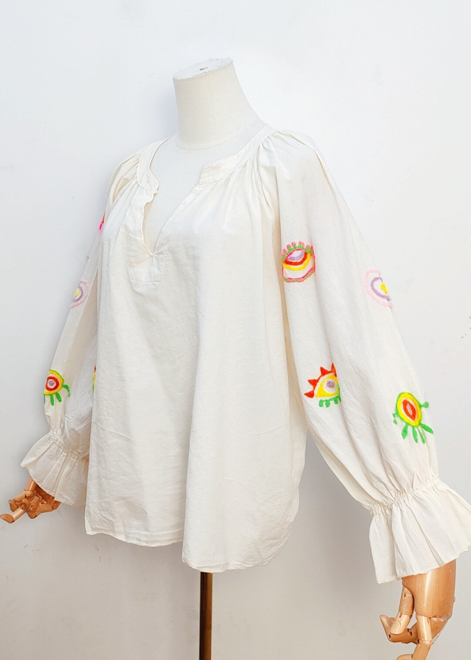LUCA ECRU BLOUSE one size