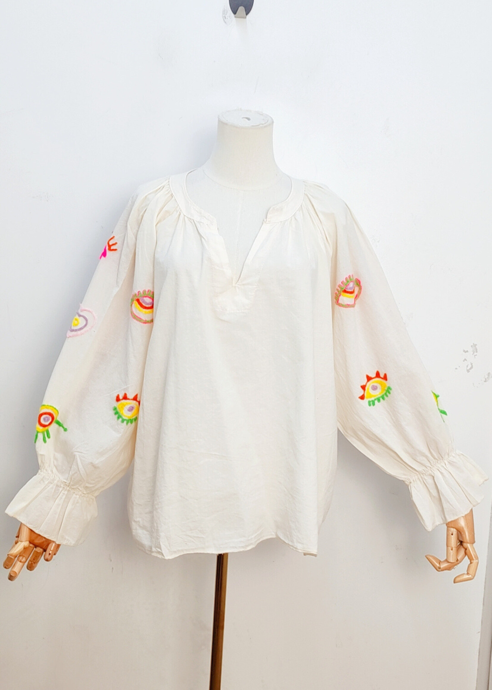 LUCA ECRU BLOUSE one size