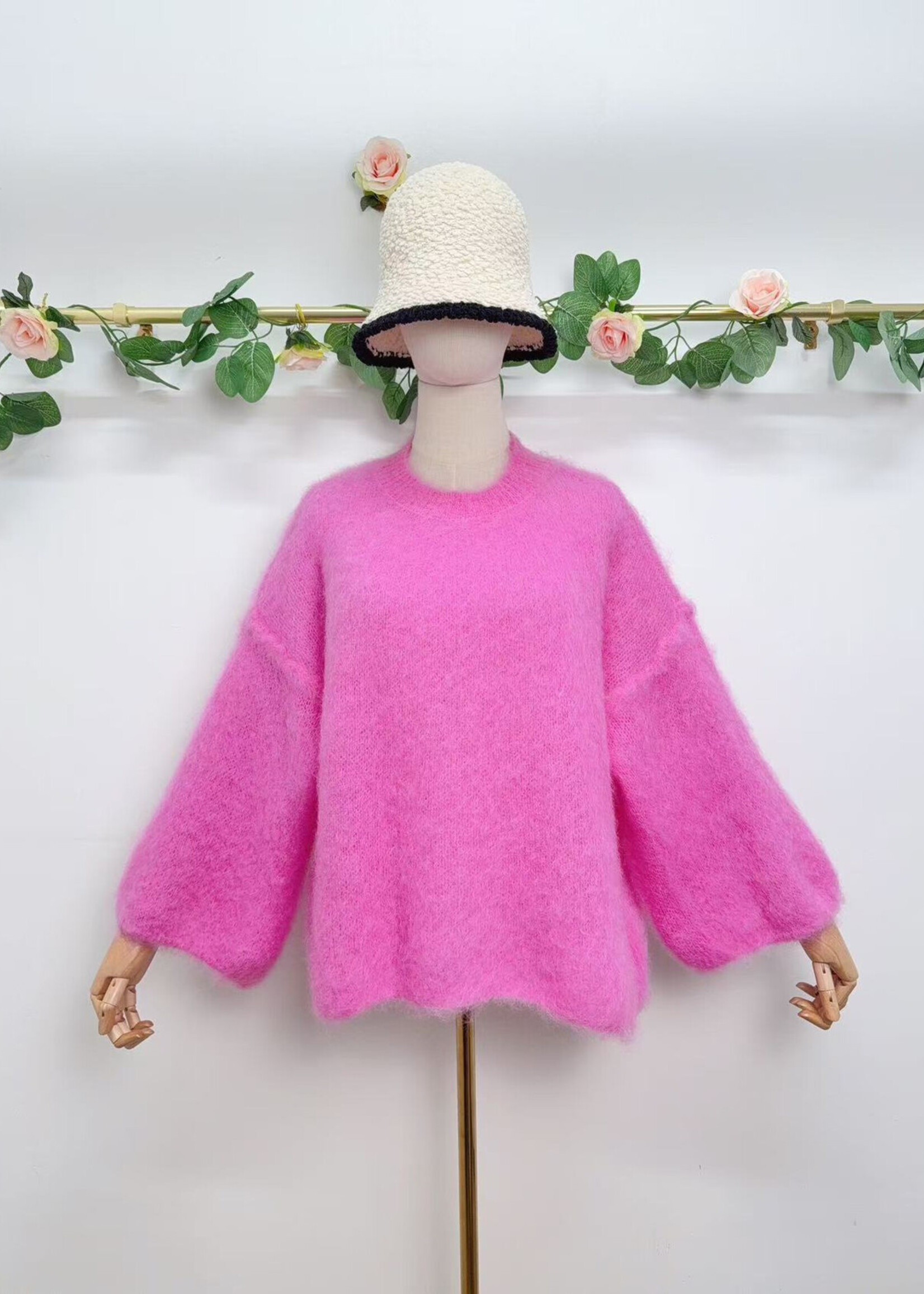 PINK MOHAIR KNIT one size