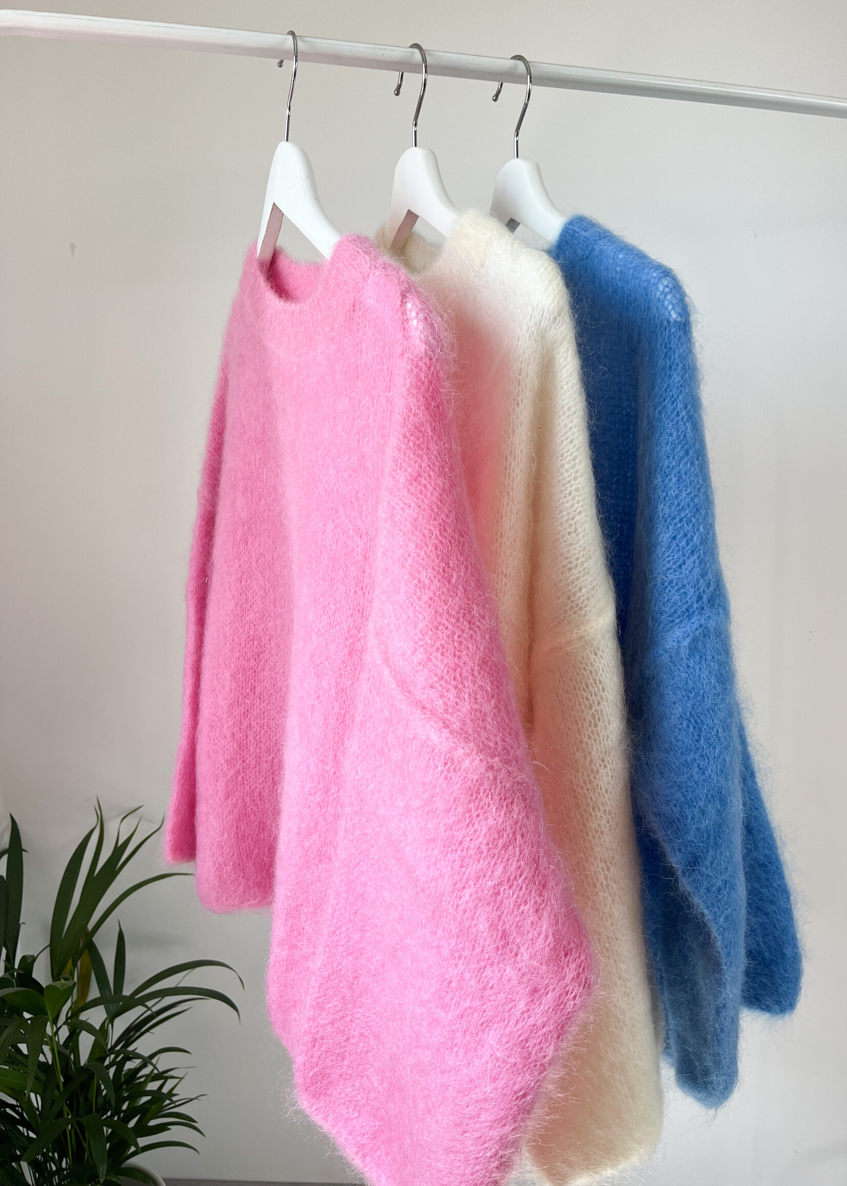 PINK MOHAIR KNIT one size