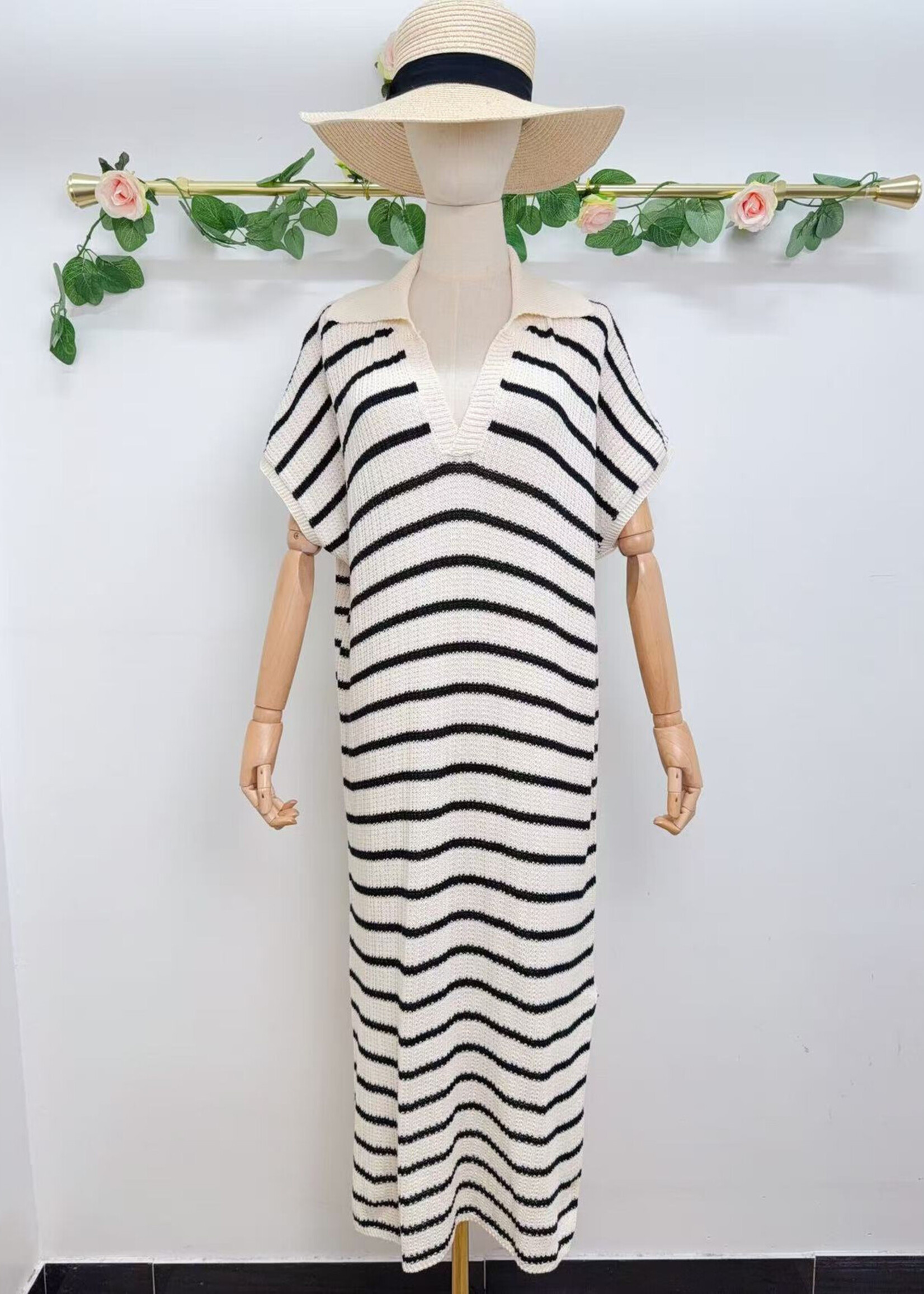 LOUISE DRESS BLACK WHITE One size