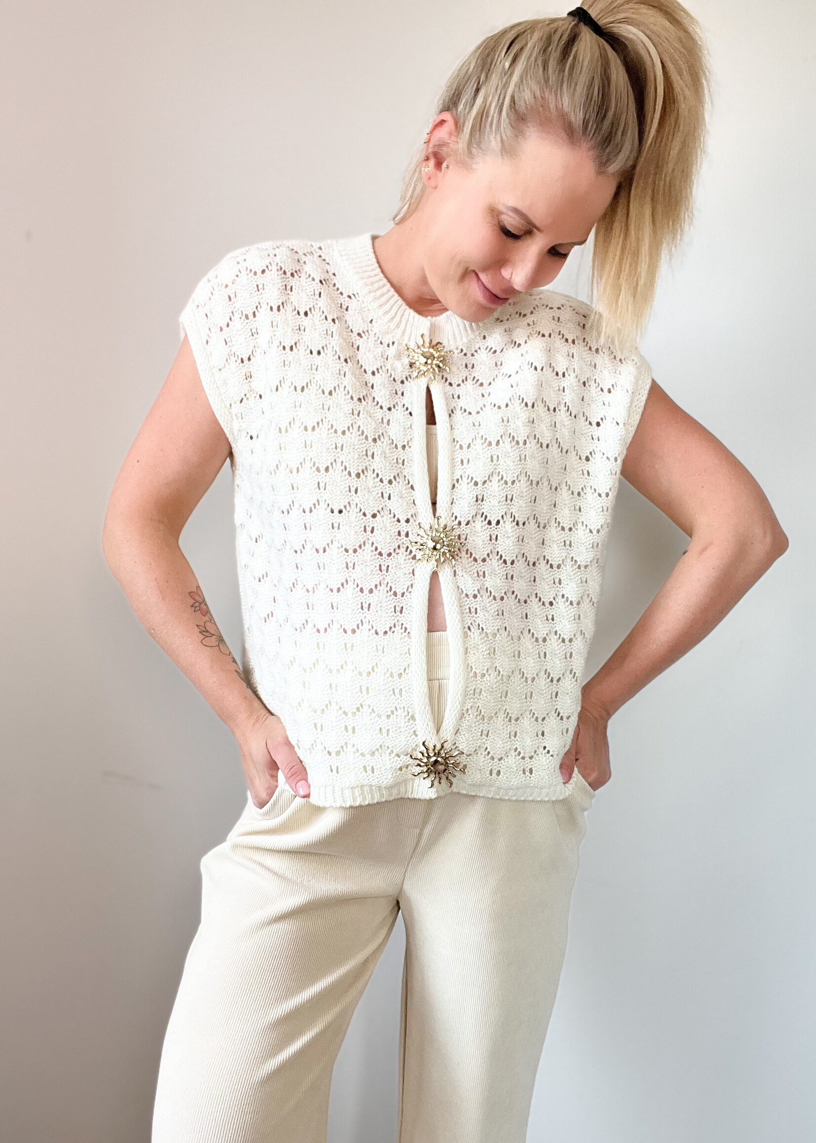 SUN DETAIL TOP one size