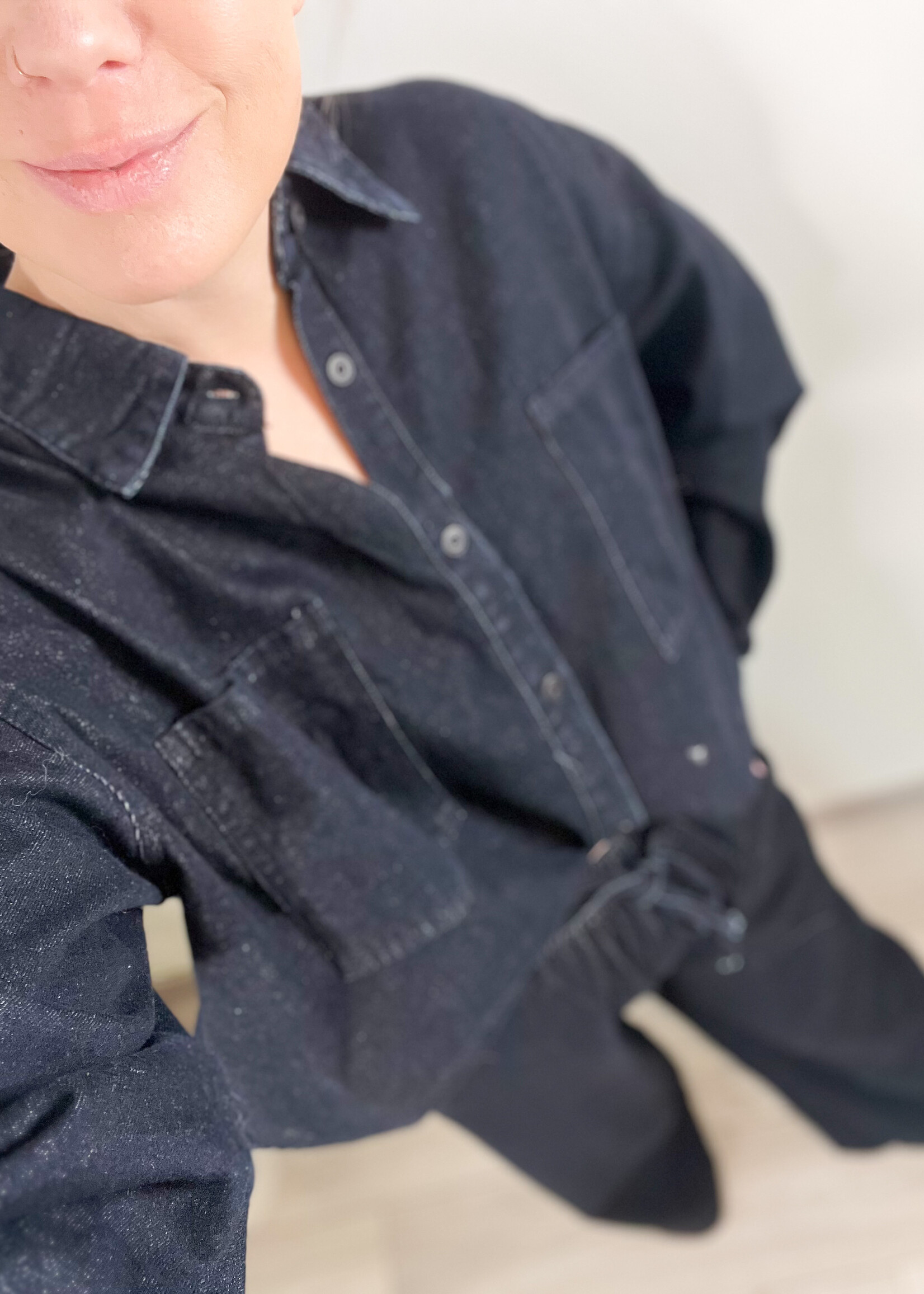 DARK DENIM TOP one size