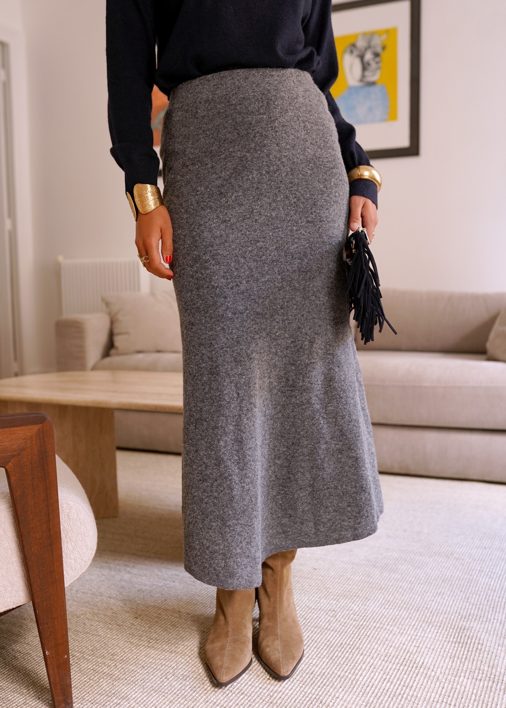 FONCE GREY SKIRT one size