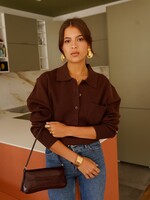 DARK BROWN POLO SWEATER