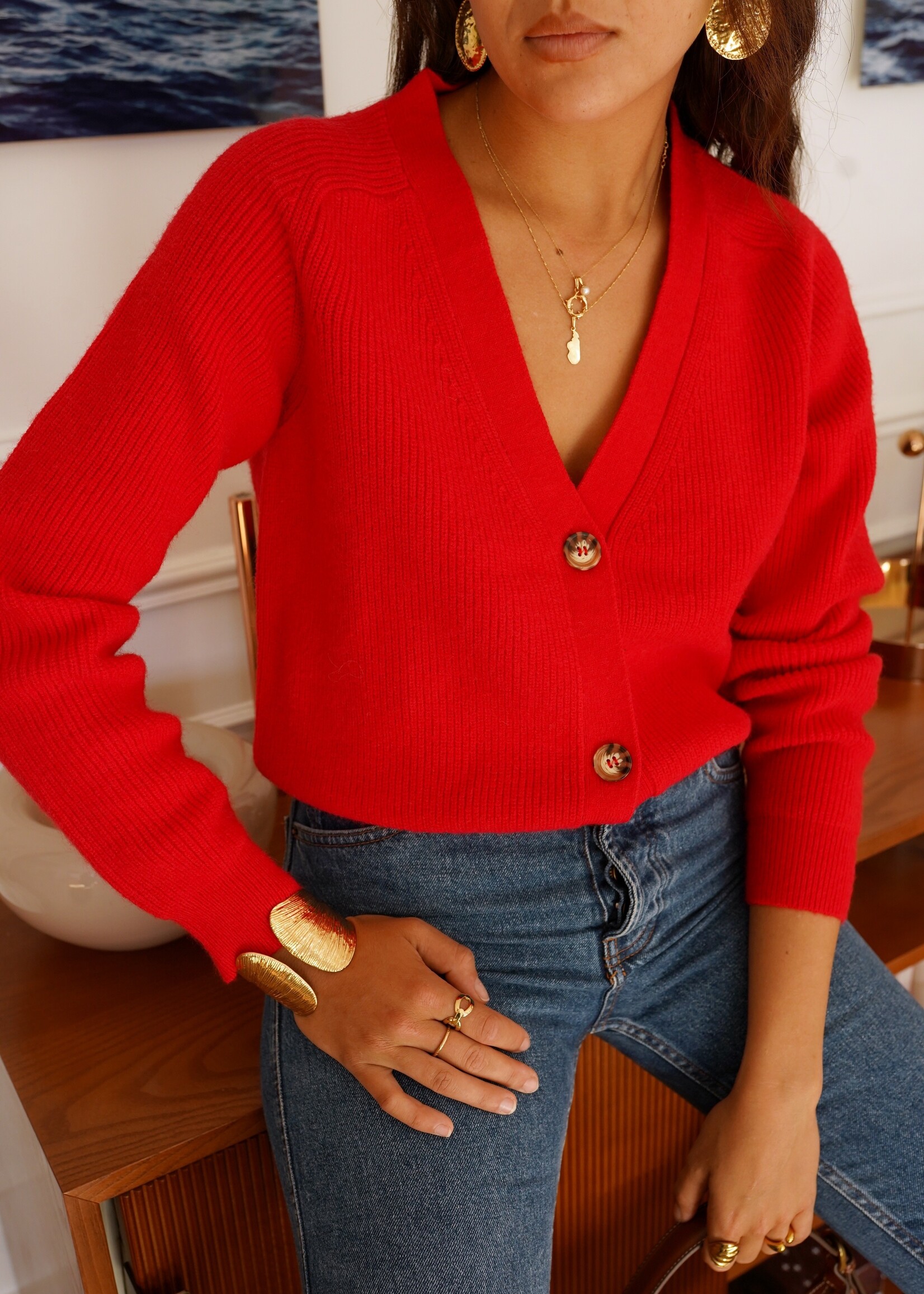 RED JOANNA PULL one size