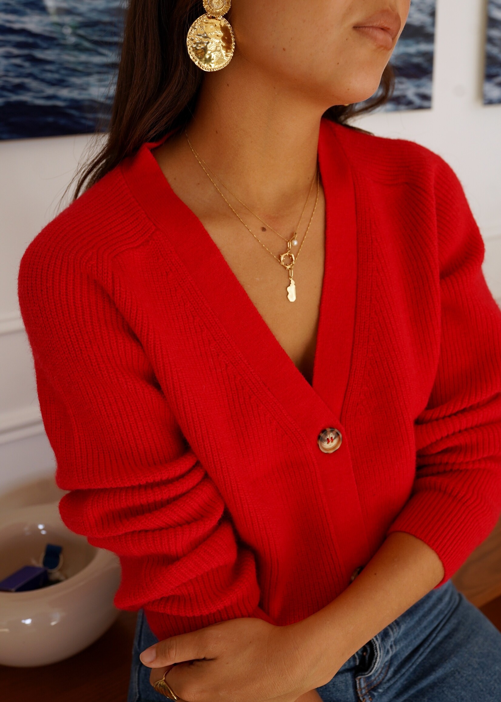 RED JOANNA PULL one size
