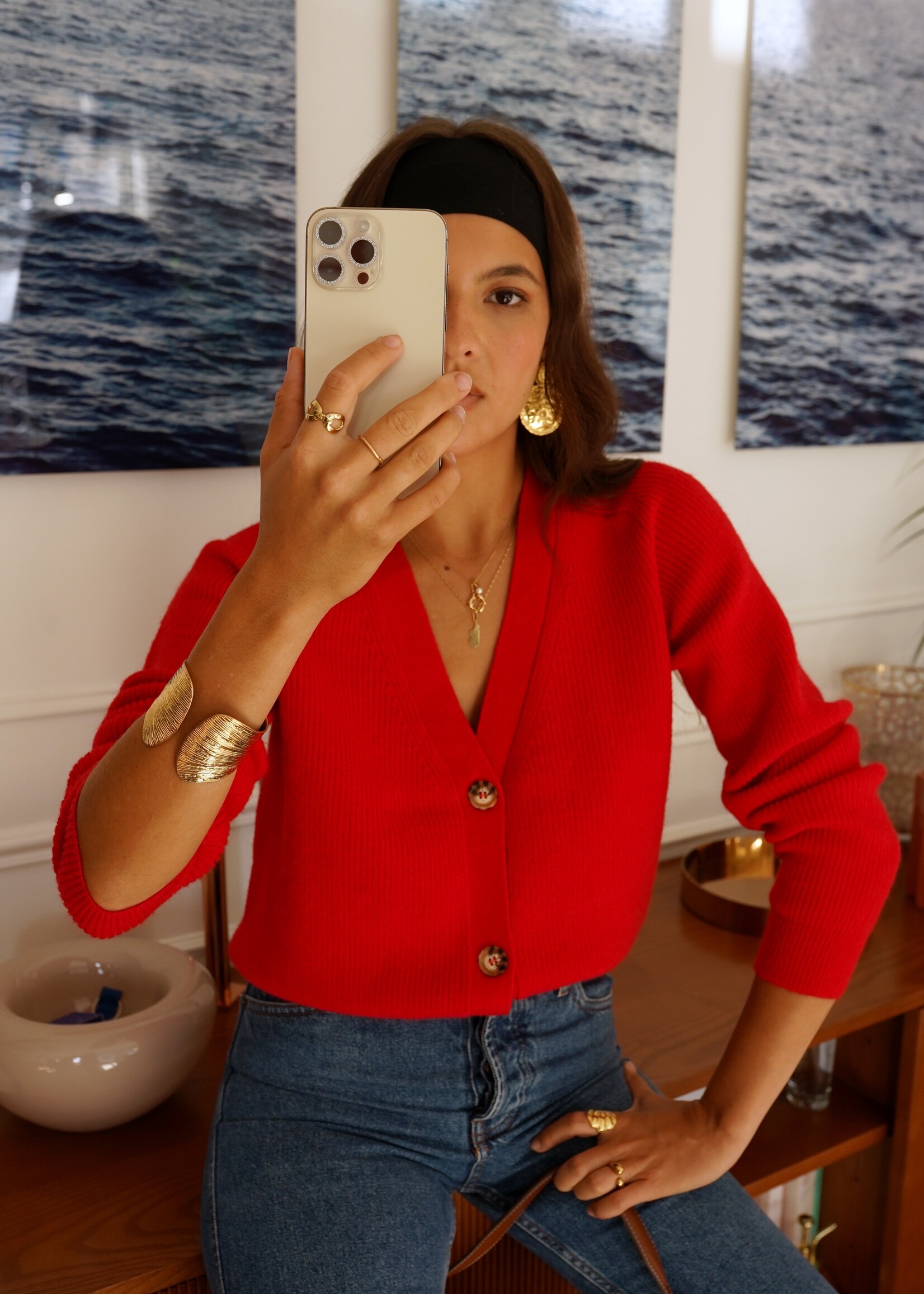 RED JOANNA PULL one size