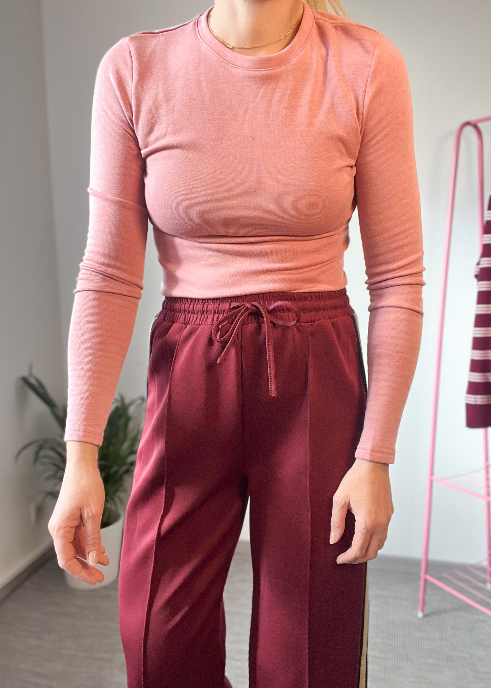 BASIC PINK TOP WITH FLEECE