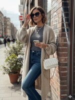 TAUPE CARDIGAN one size