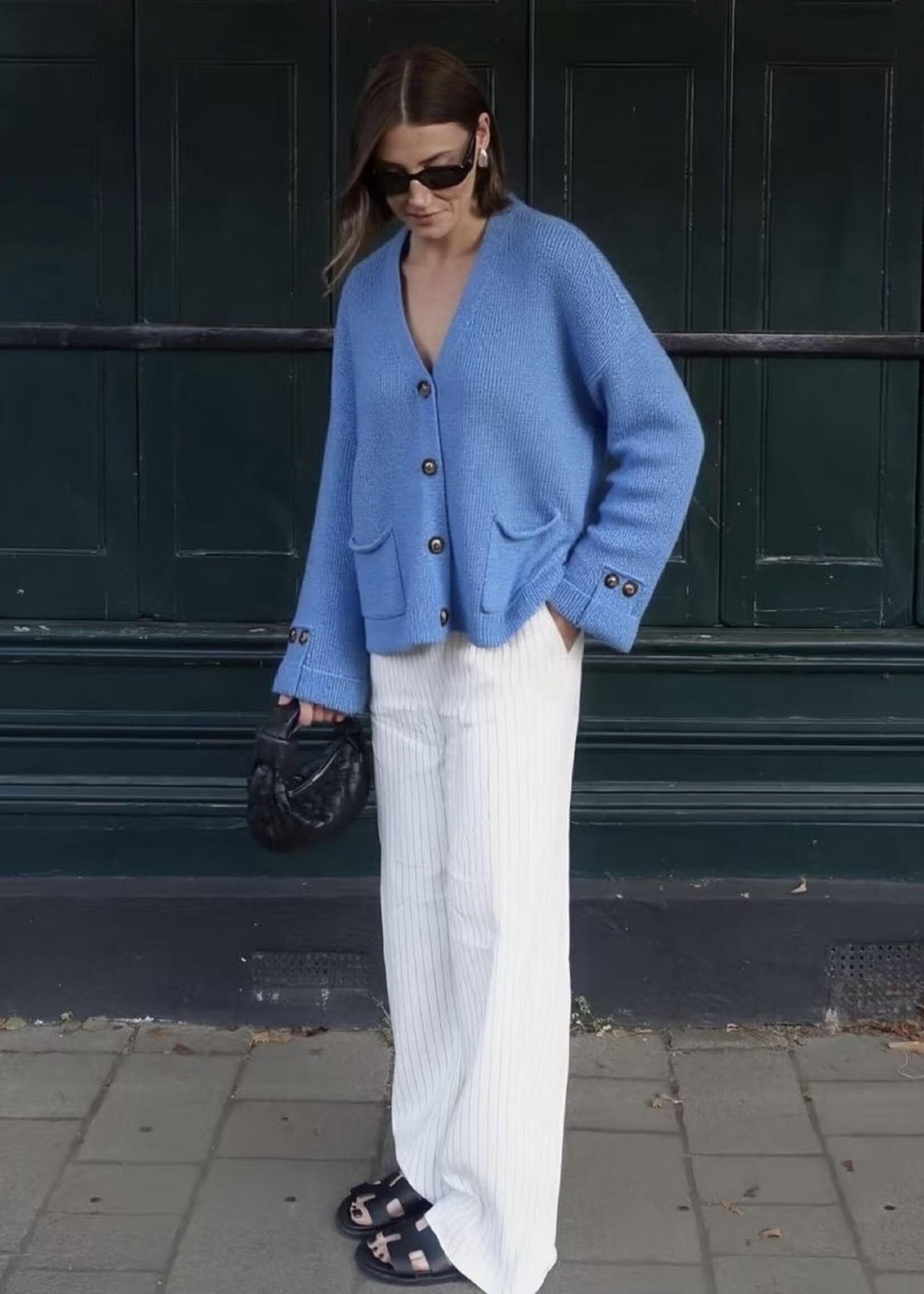 YANNIE CARDIGAN BLUE one size