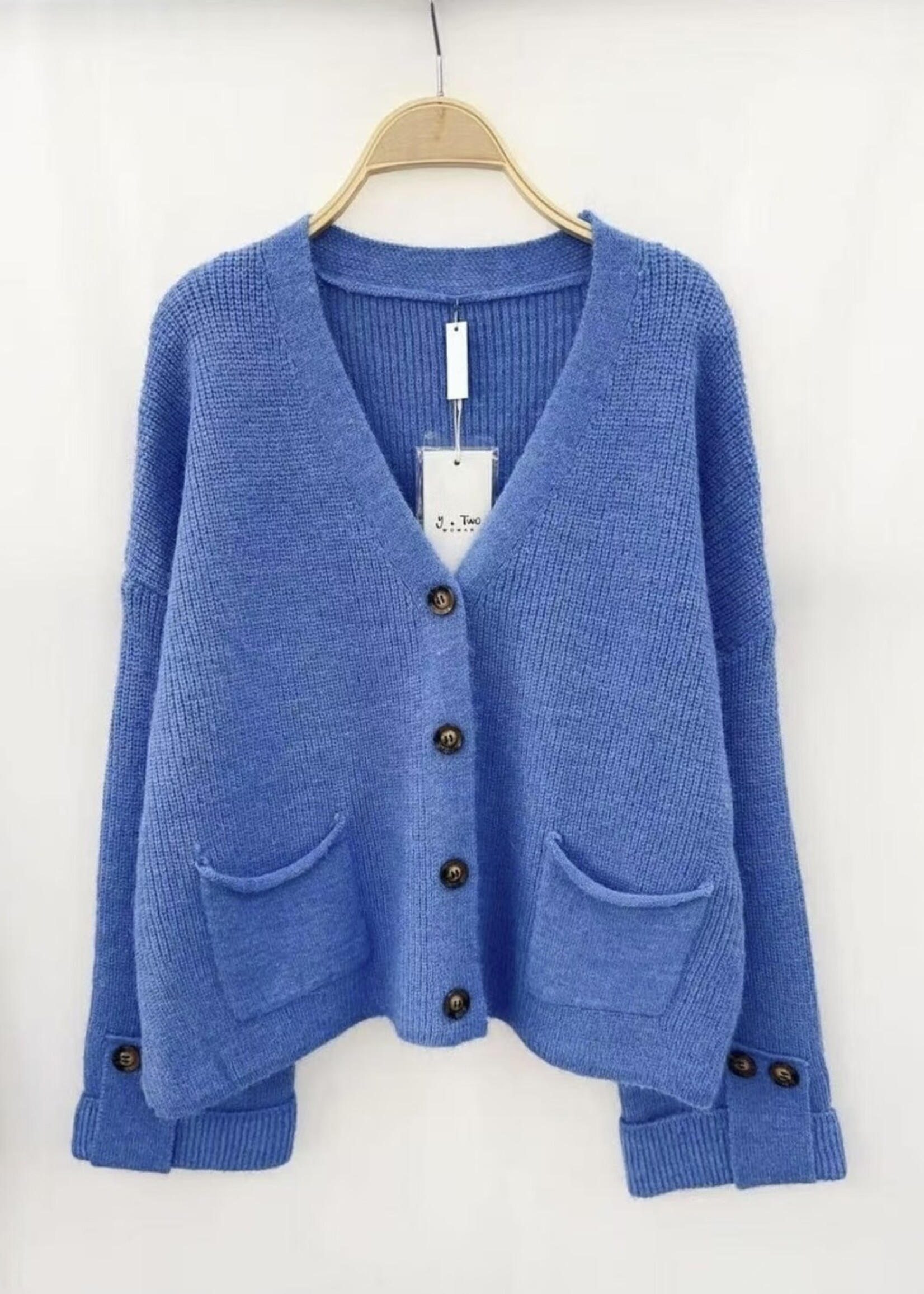 YANNIE CARDIGAN BLUE one size