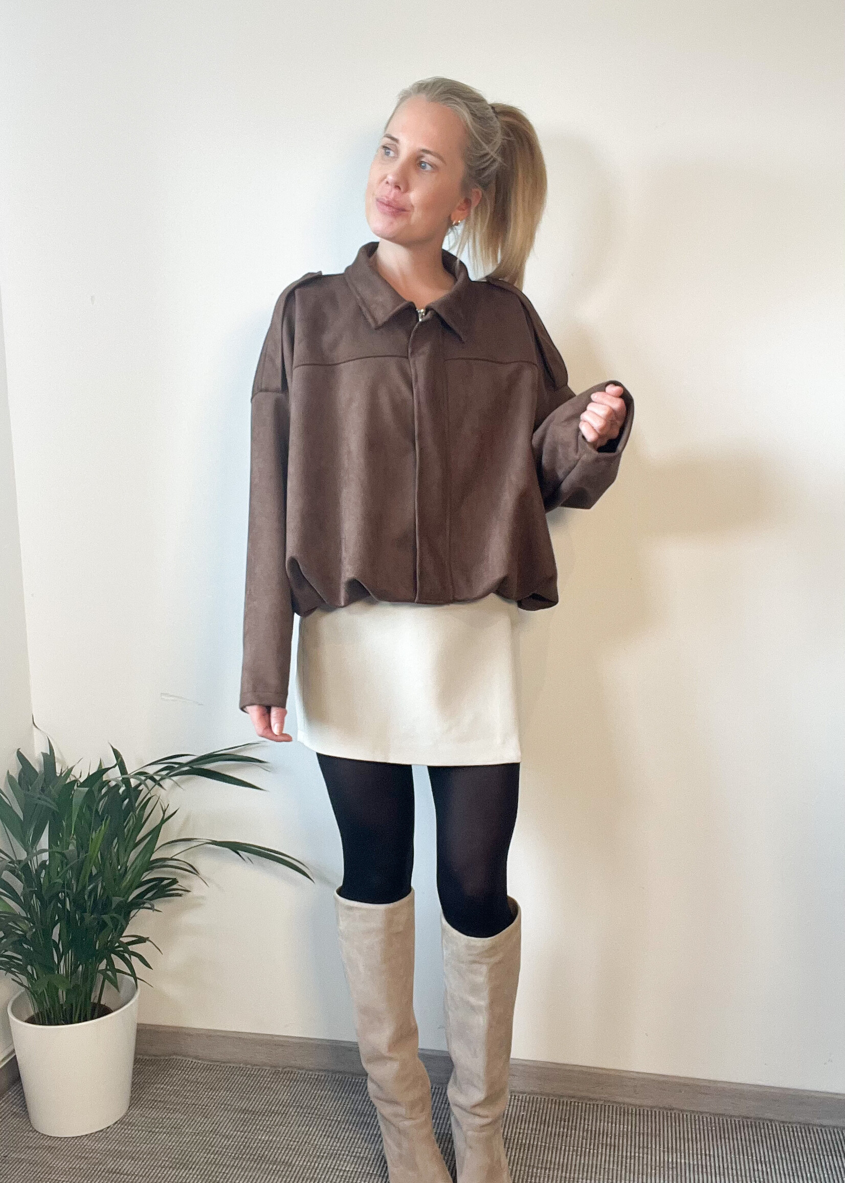 ESTEE JACKET BROWN one size