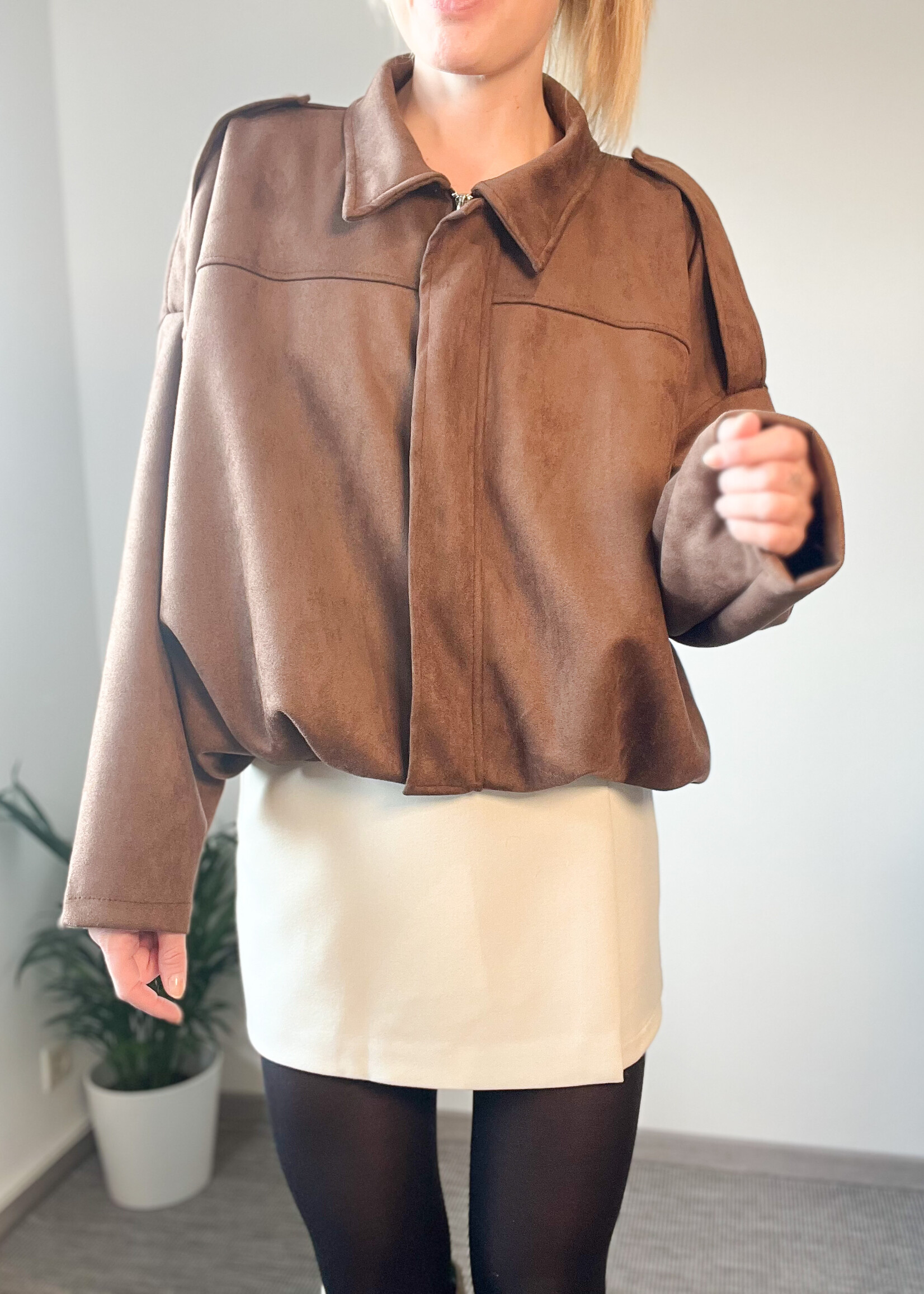 ESTEE JACKET BROWN one size