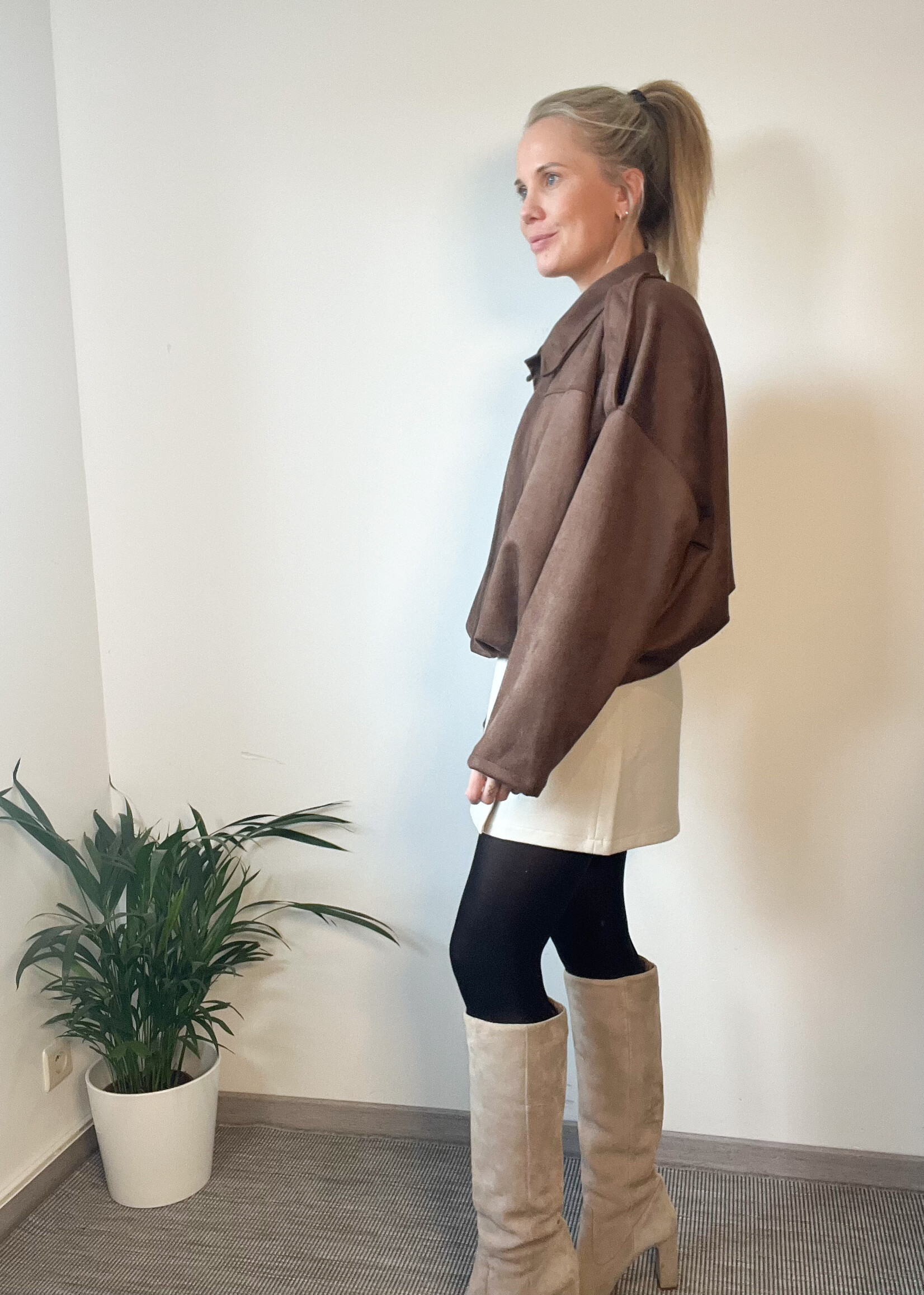 ESTEE JACKET BROWN one size