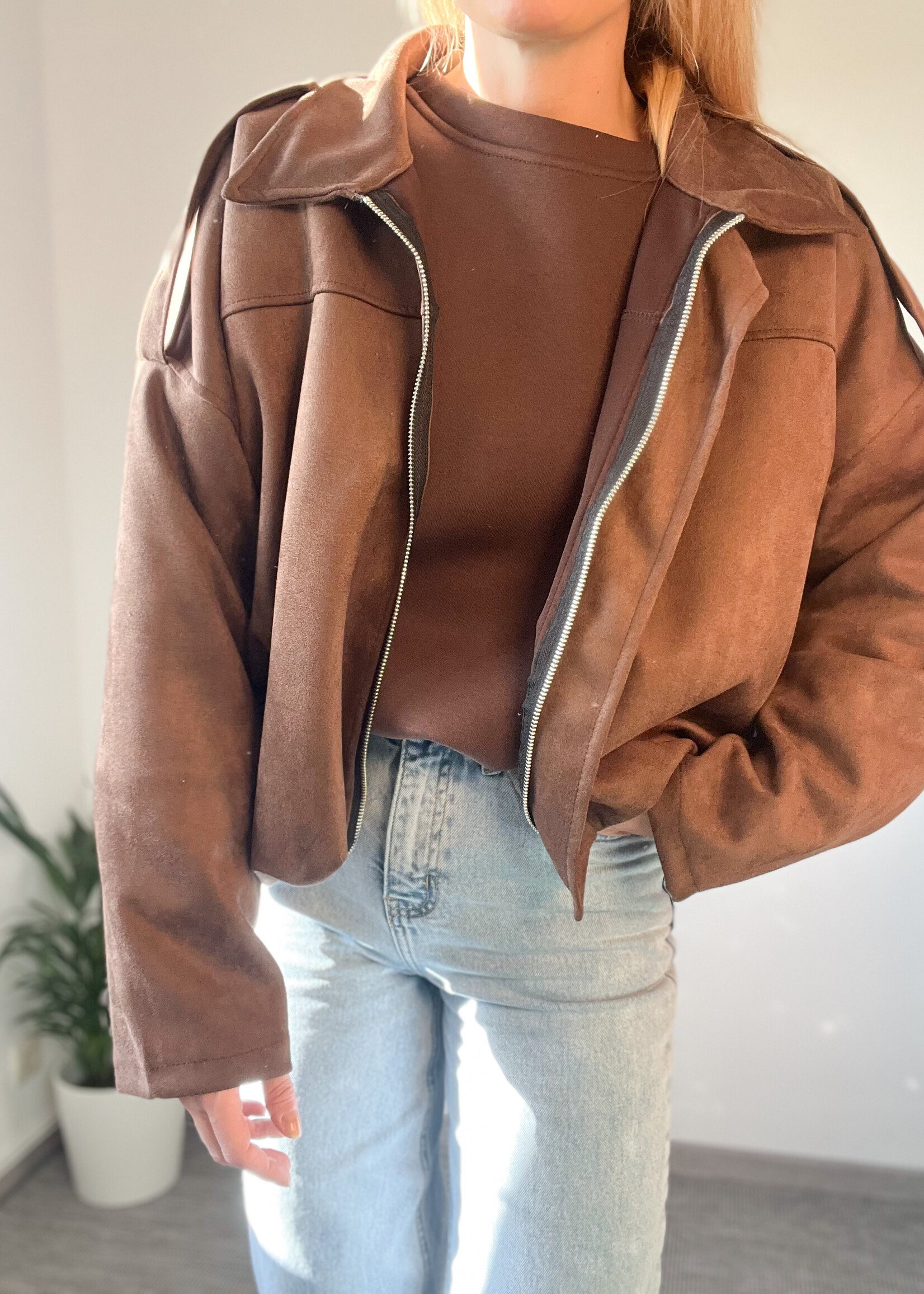 ESTEE JACKET BROWN one size