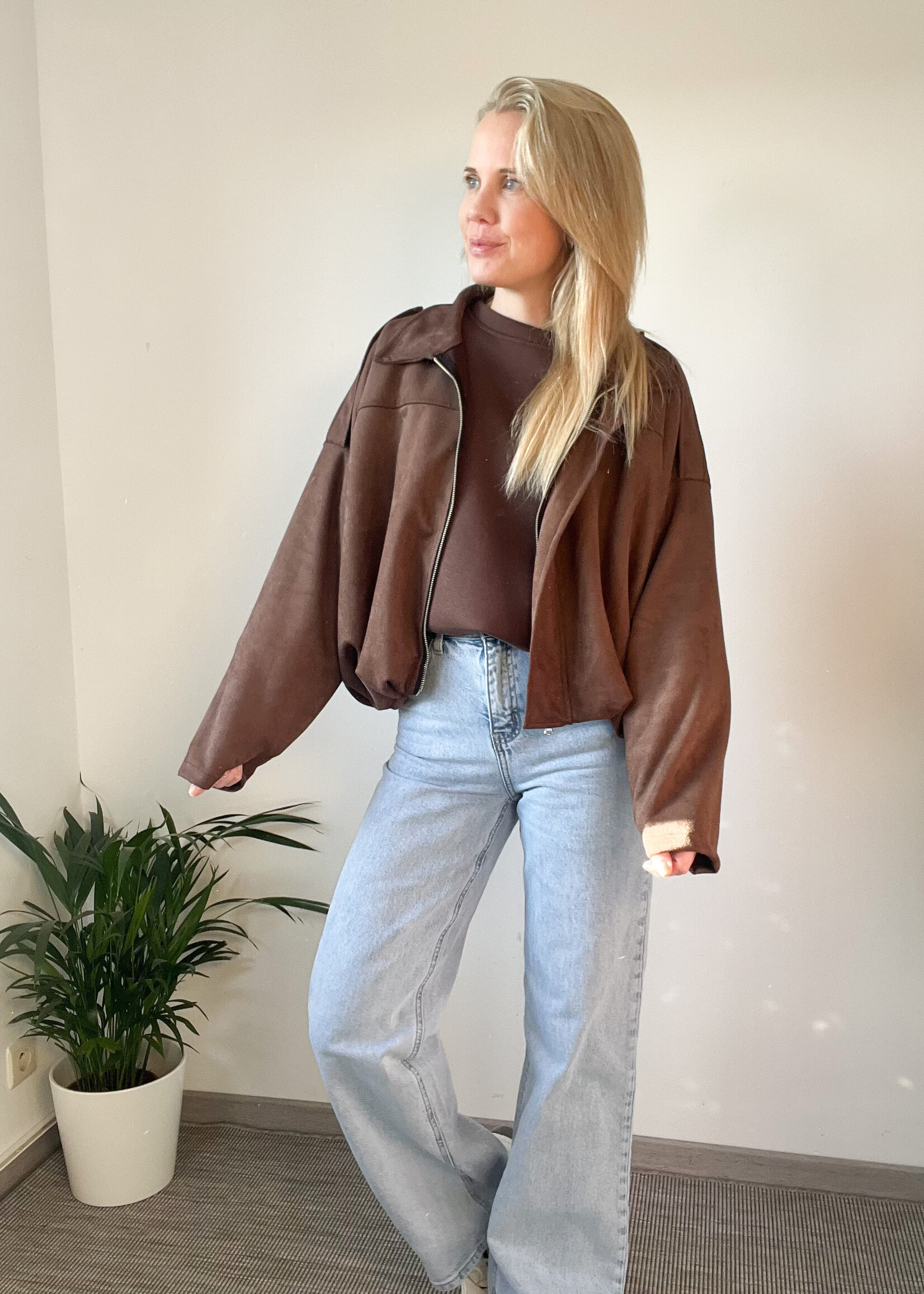 ESTEE JACKET BROWN one size