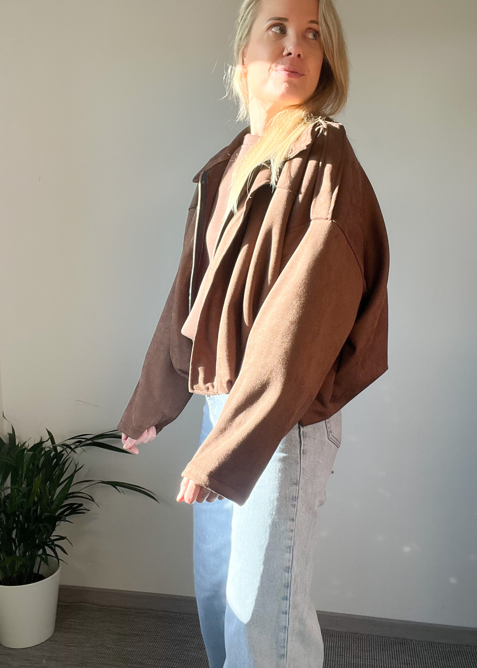 ESTEE JACKET BROWN one size