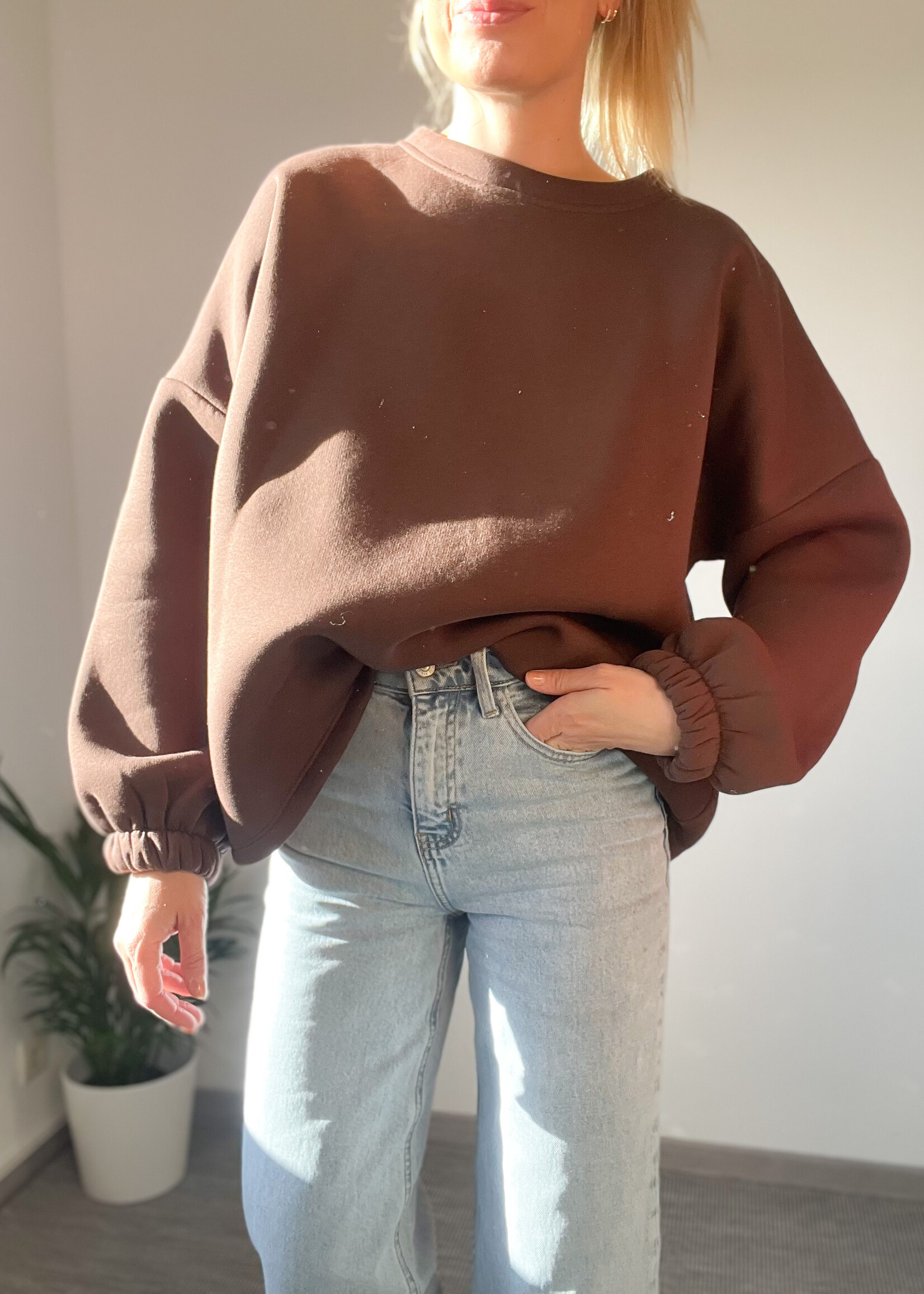 SALUT SWEATER CHOCOLAT one size