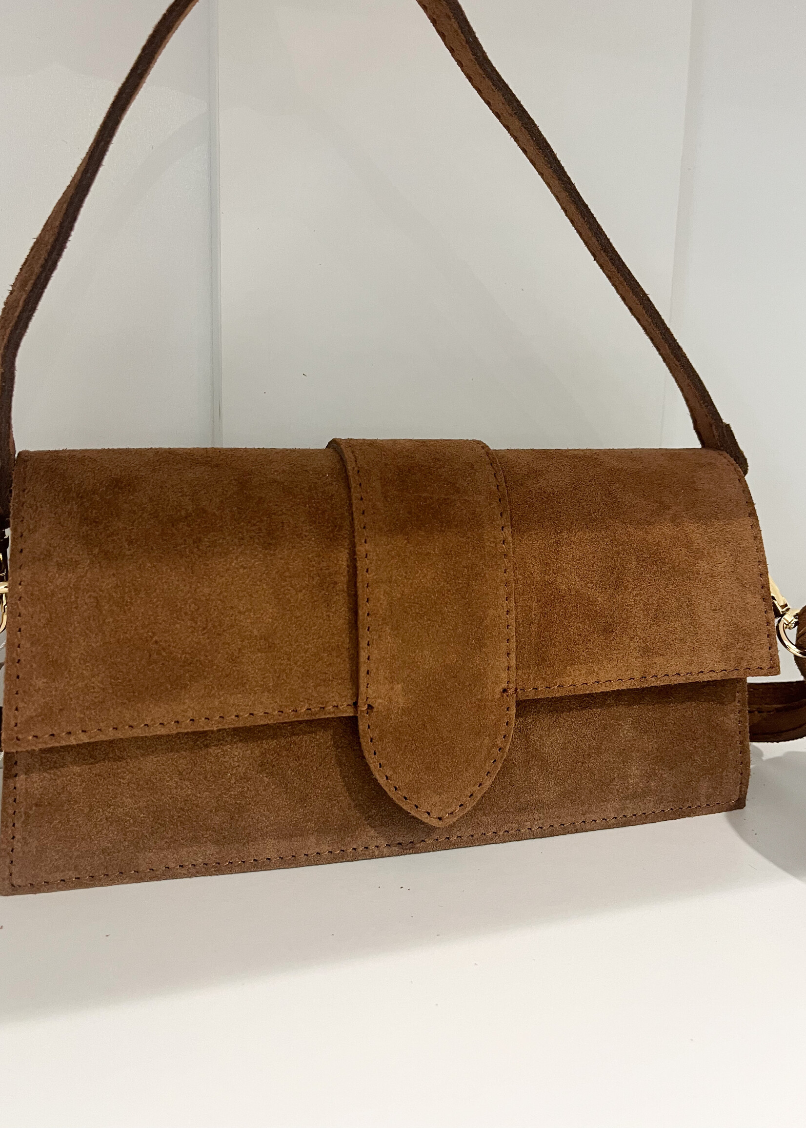 SUEDE CAMEL BAG