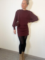 BURGUNDY KRISTINA DRESS