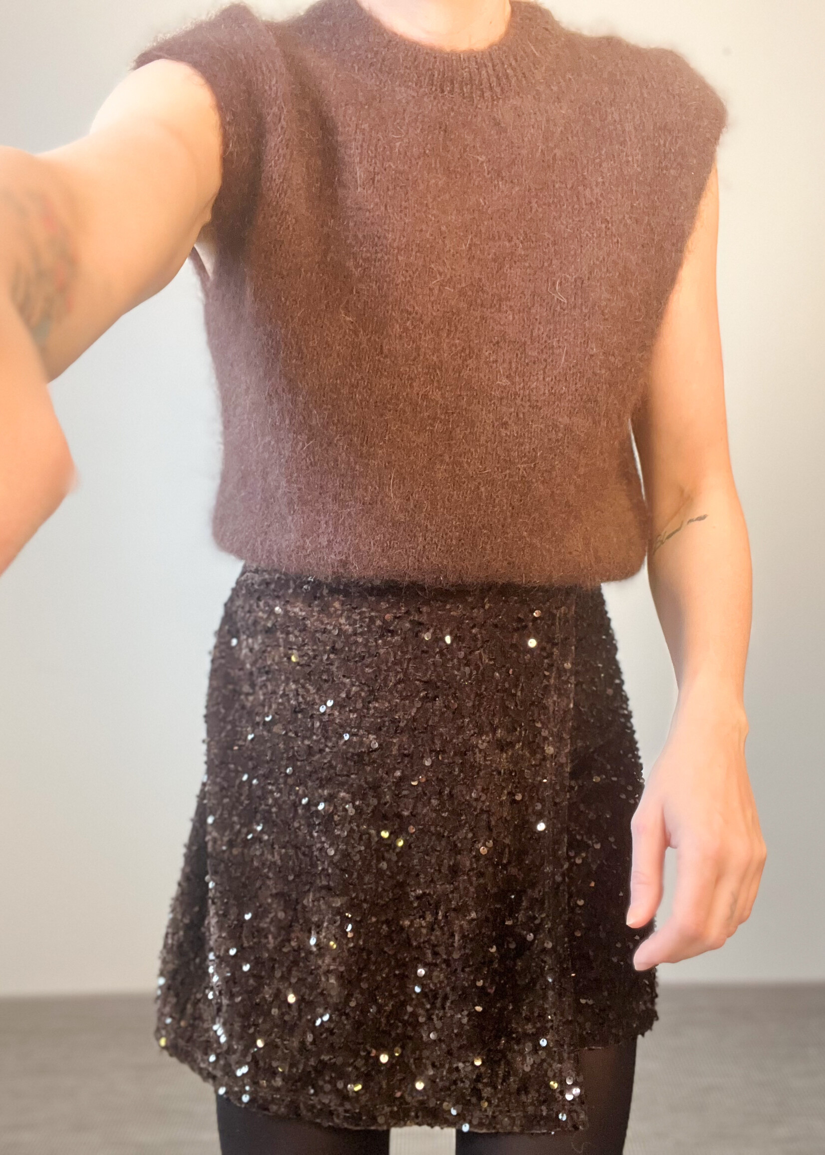 CHOCOLAT GLITTER SKIRT one size