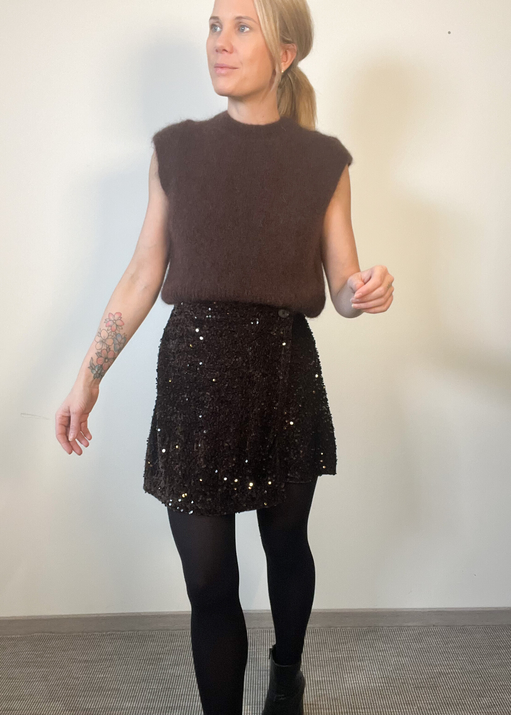 CHOCOLAT GLITTER SKIRT one size