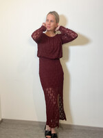 BURGUNDY LACE DRESS