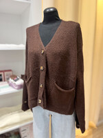 YANNIE CARDIGAN TAUPE one size
