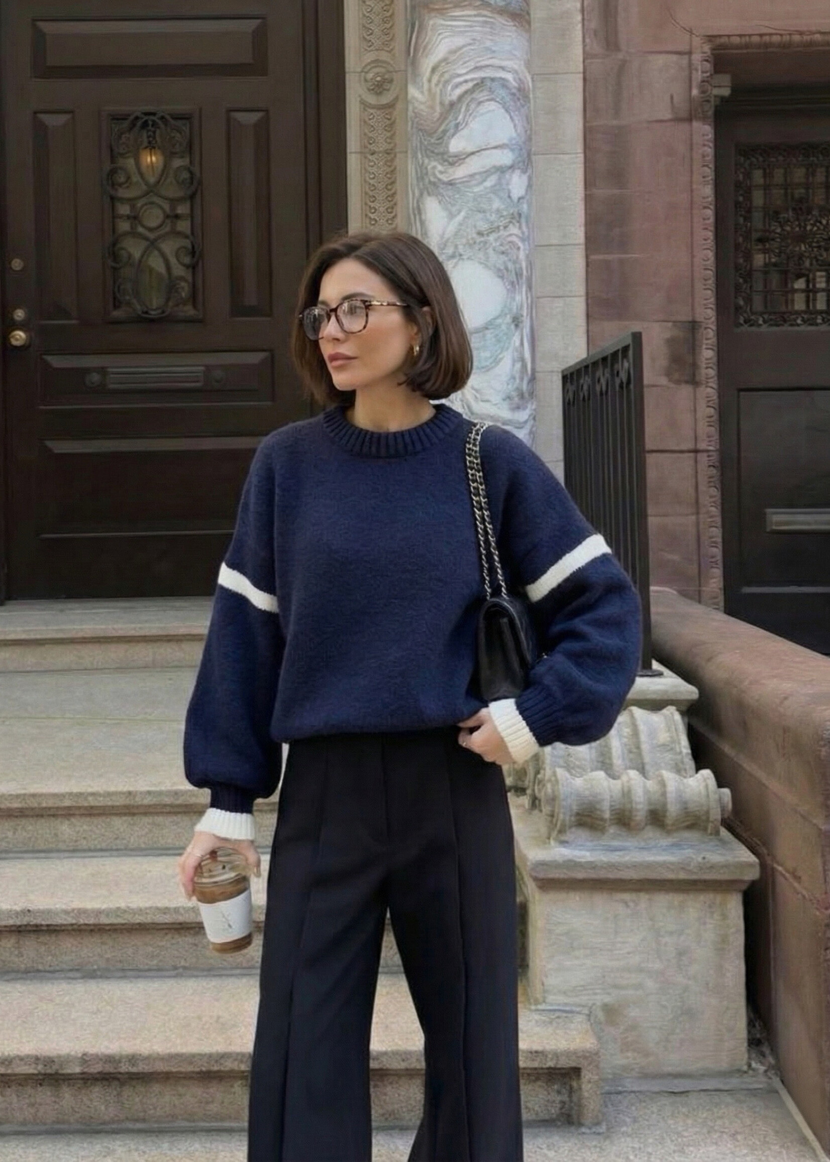 NAVY BEKKA SWEATER one size