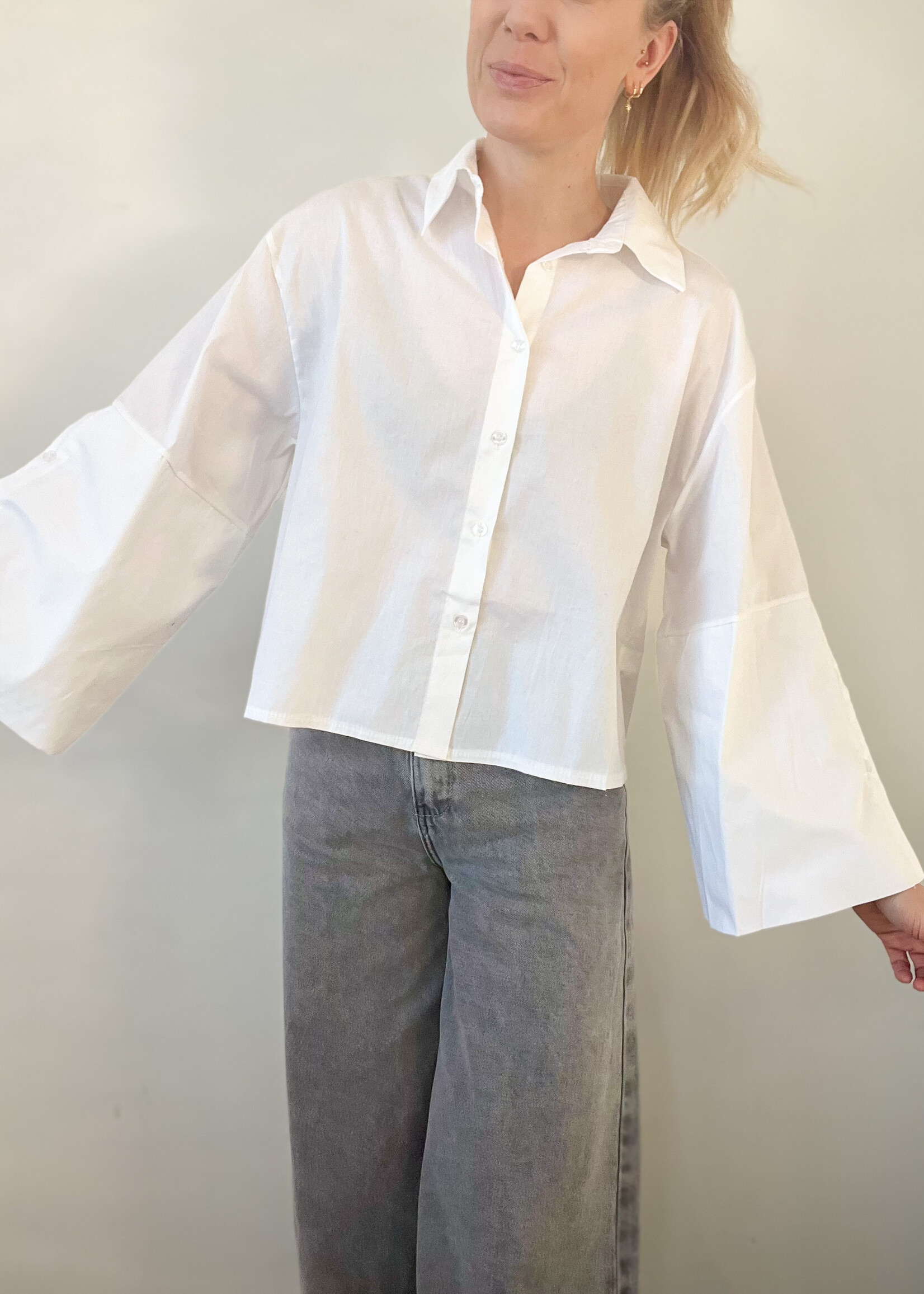 WHITE JOANNA BLOUSE one size