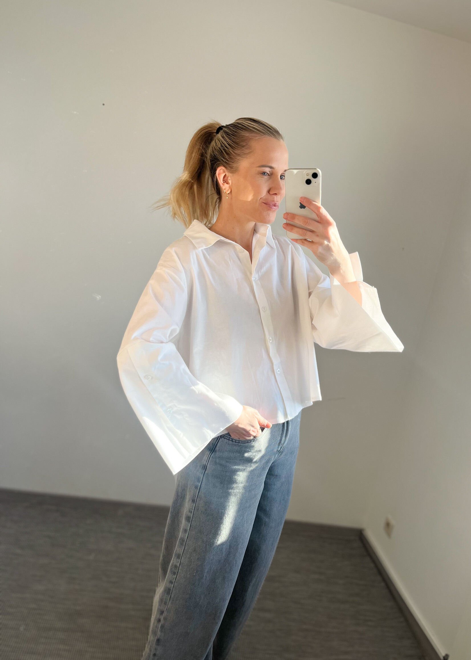 WHITE JOANNA BLOUSE one size