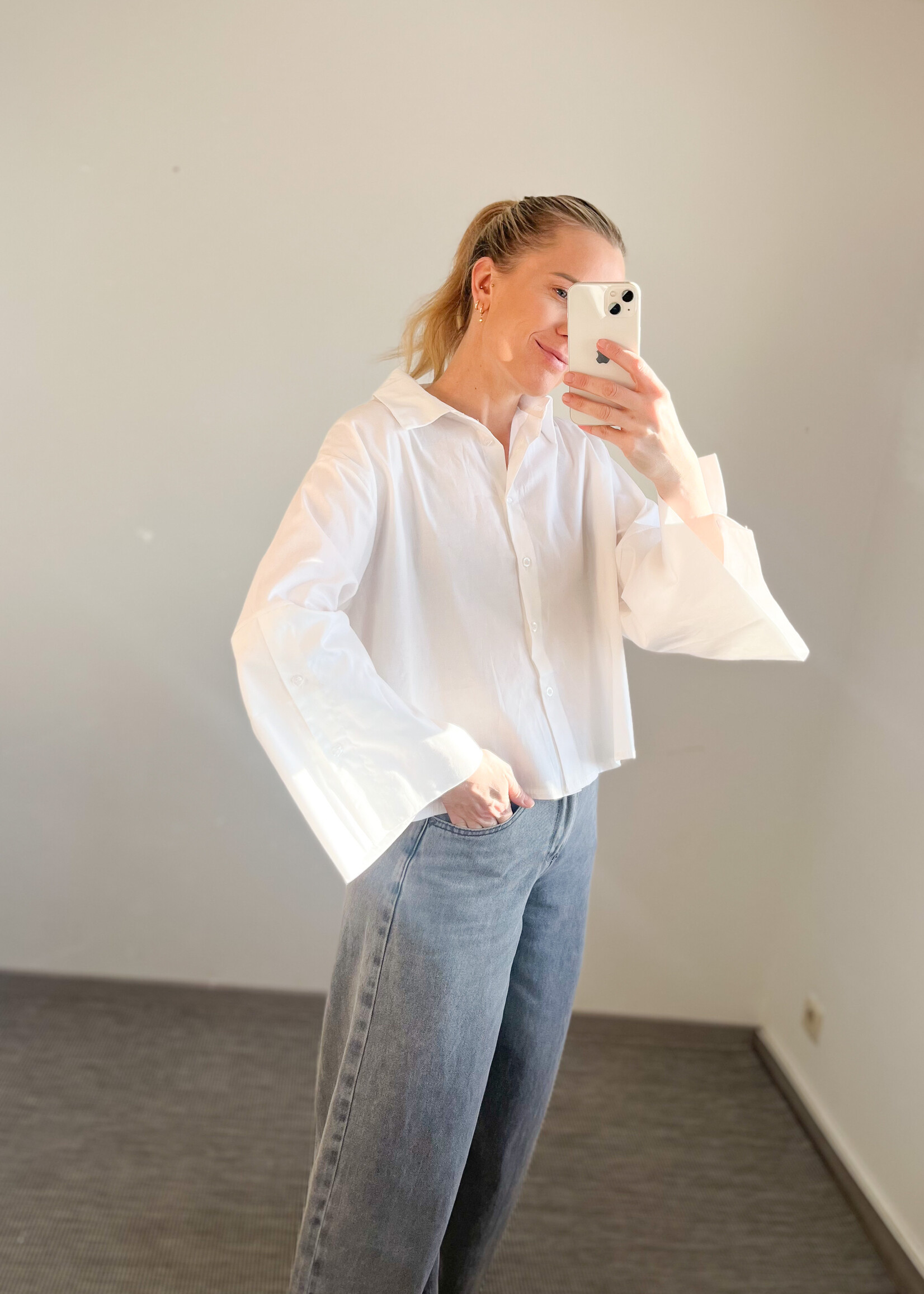 WHITE JOANNA BLOUSE one size