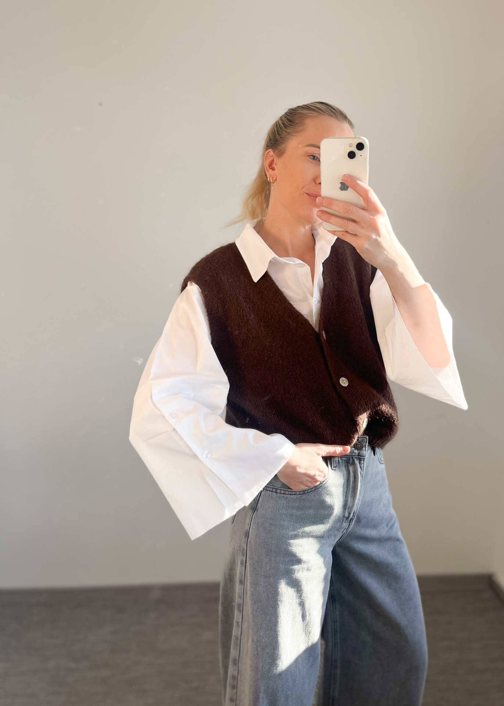 WHITE JOANNA BLOUSE one size