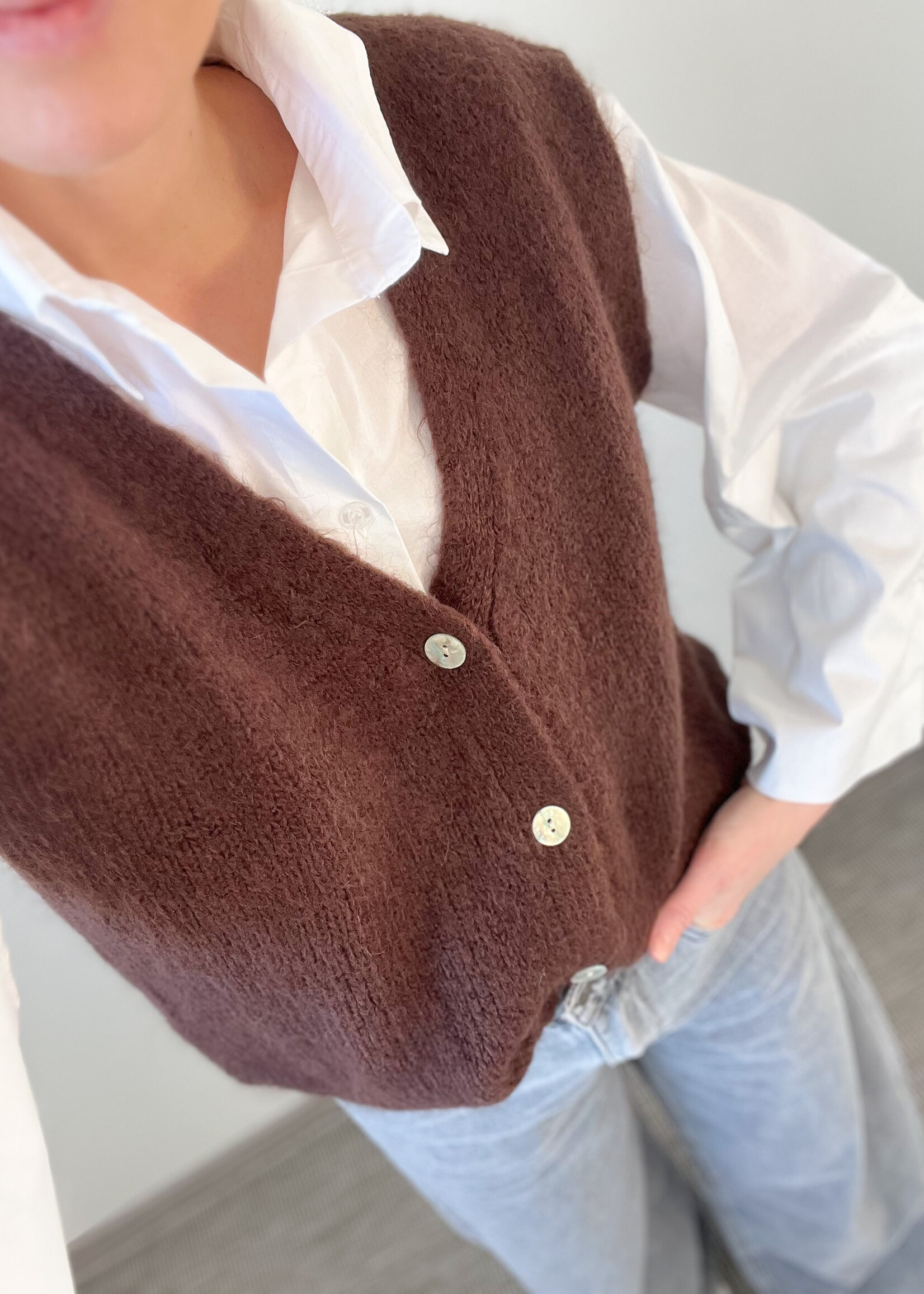 WHITE JOANNA BLOUSE one size