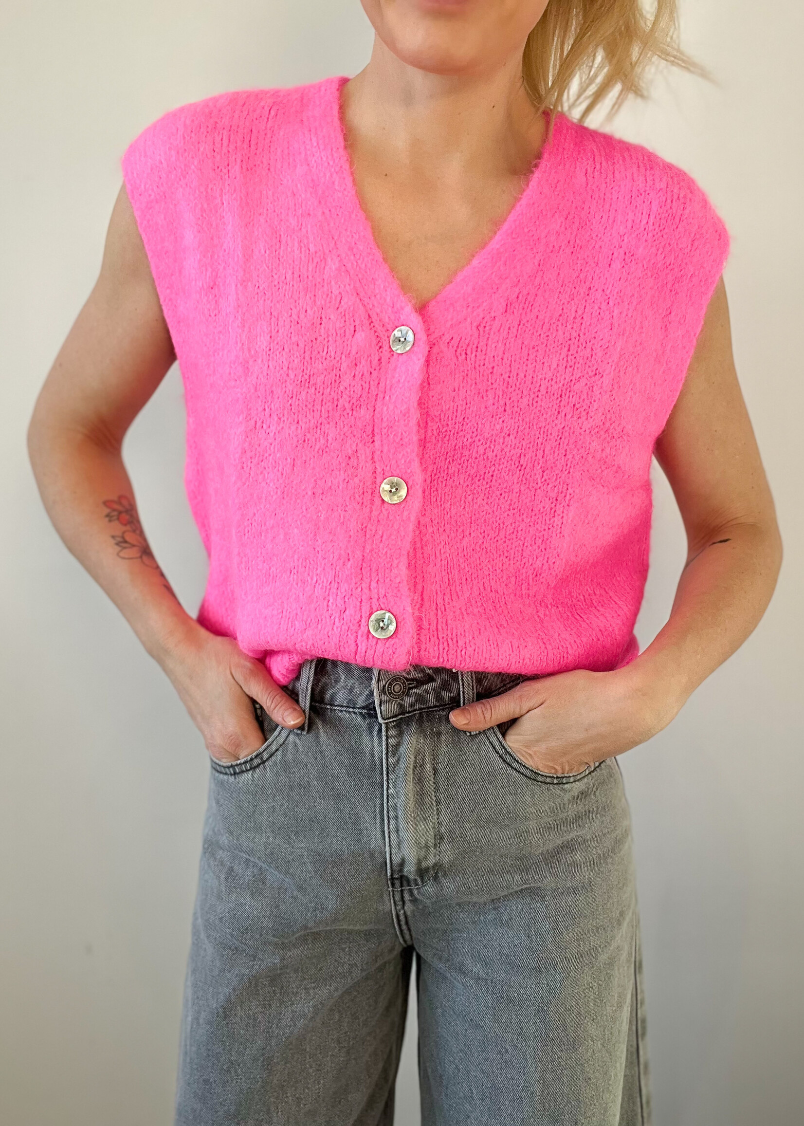 FUSHIA MIL TOP KNIT