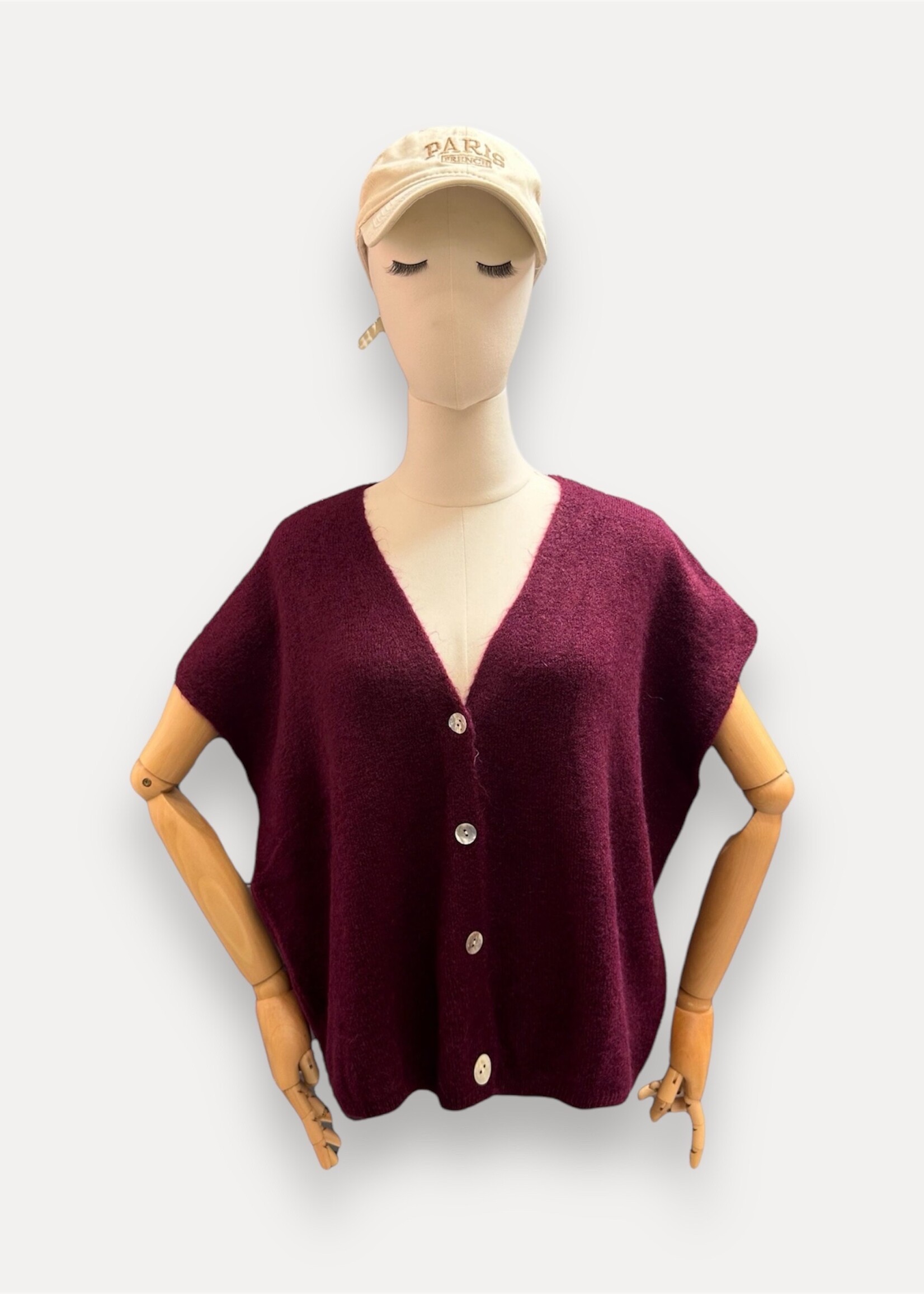 BURGUNDY SUE KNIT one size