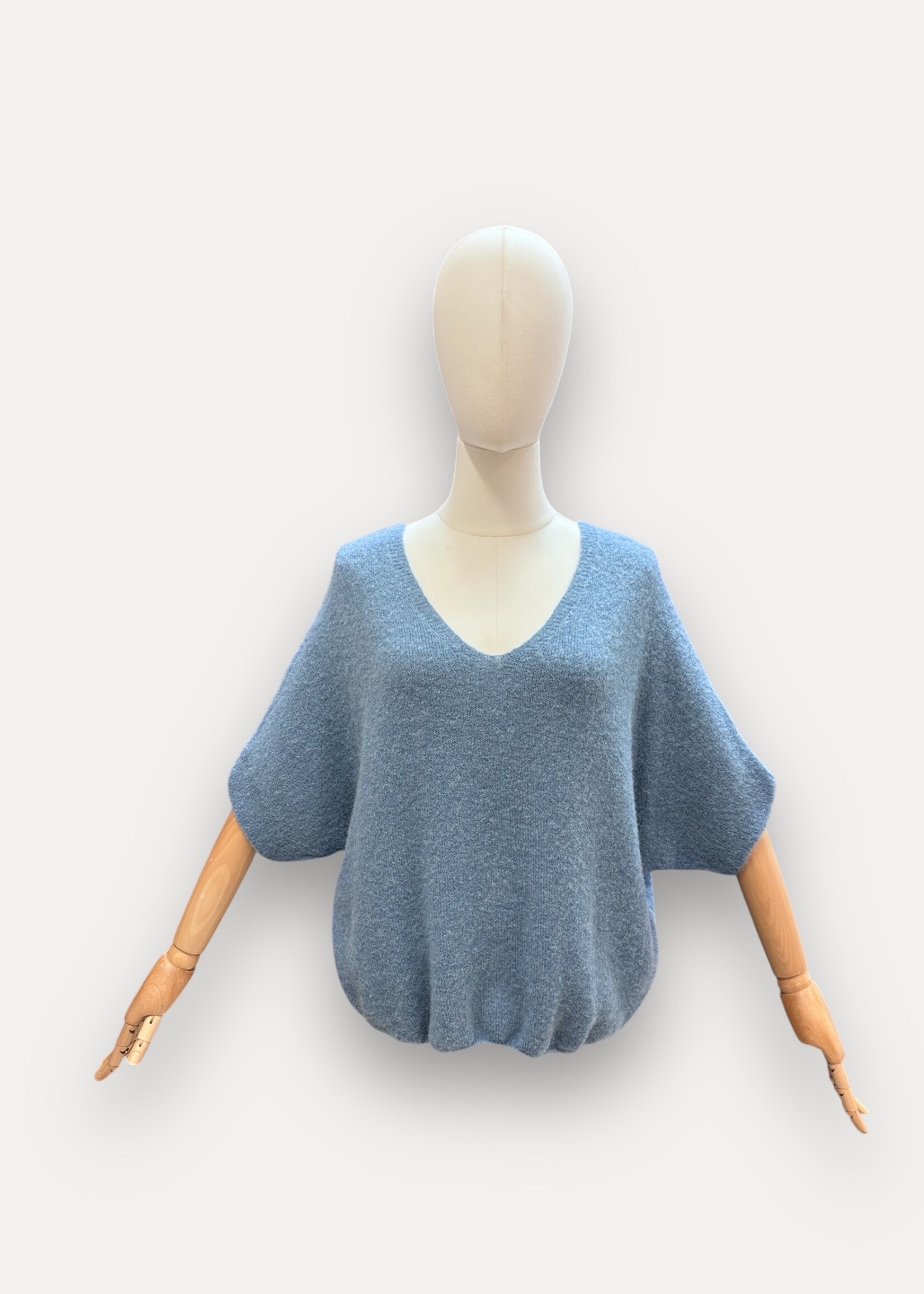 BABY ALPACA KNIT BLUE One size