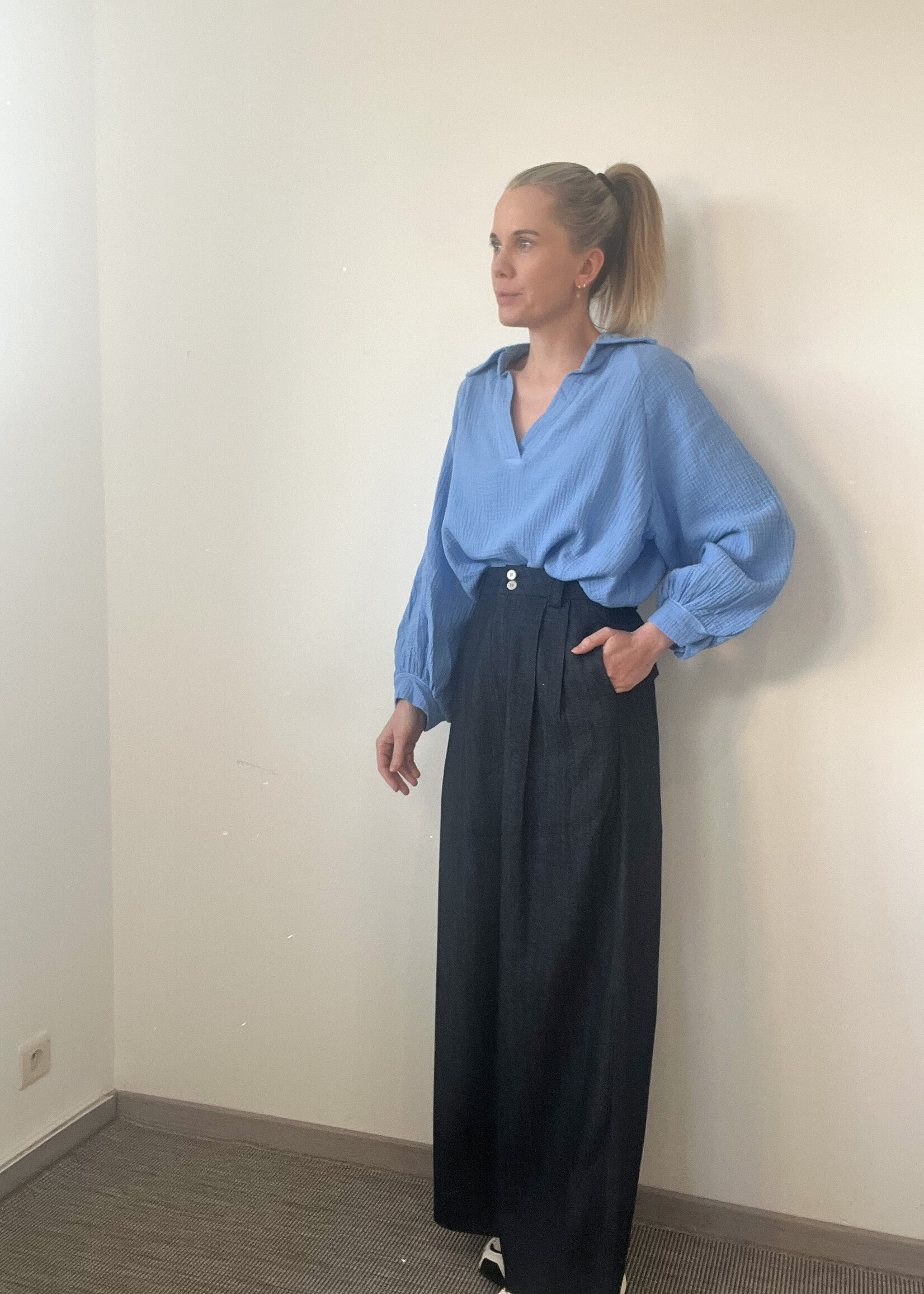 TETRA BLUE BLOUSE One size