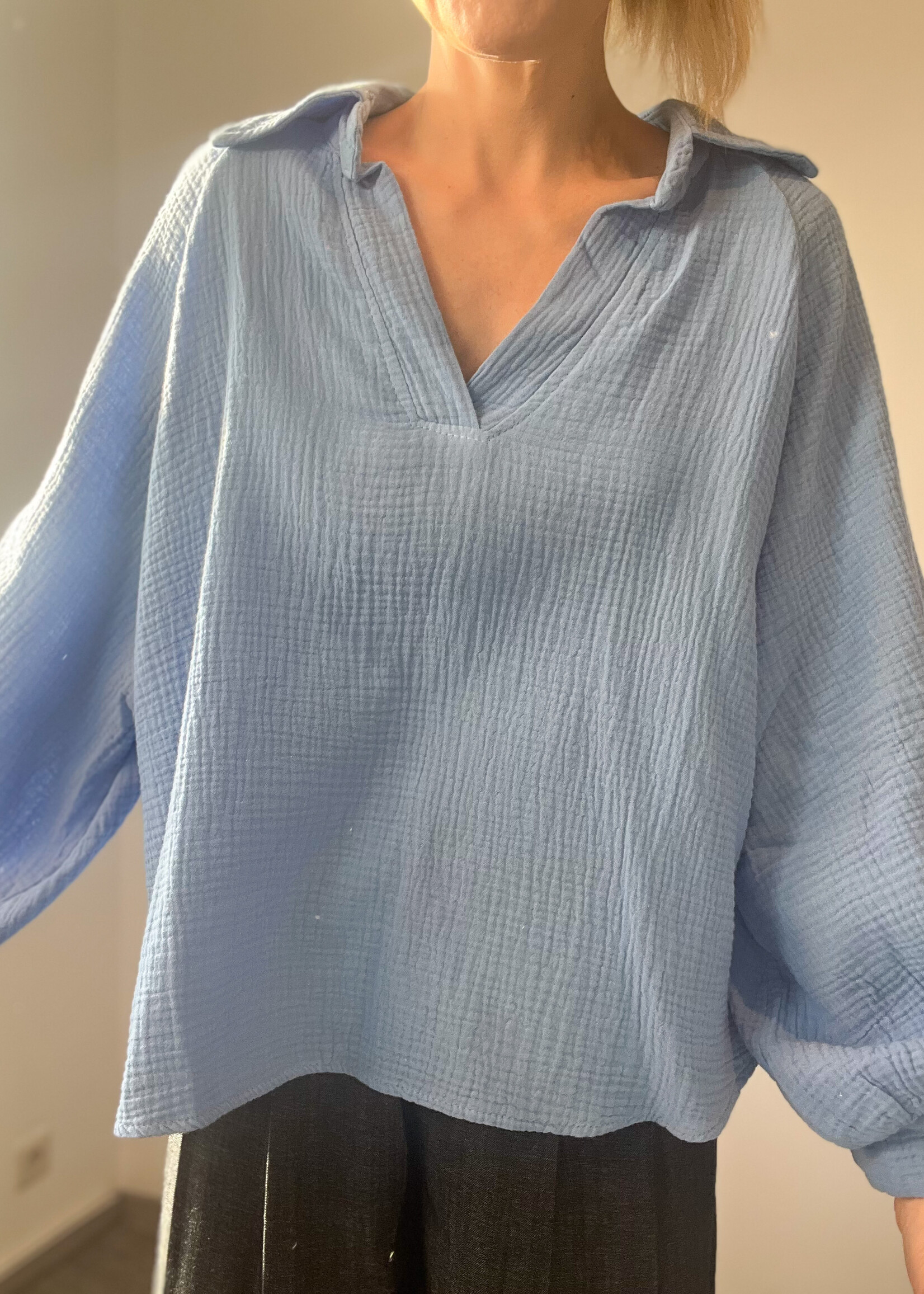 TETRA BLUE BLOUSE One size