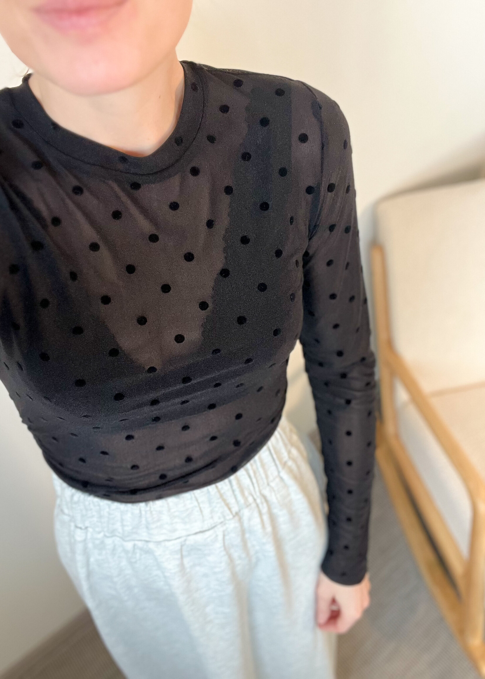 POLKADOT MESH TOP